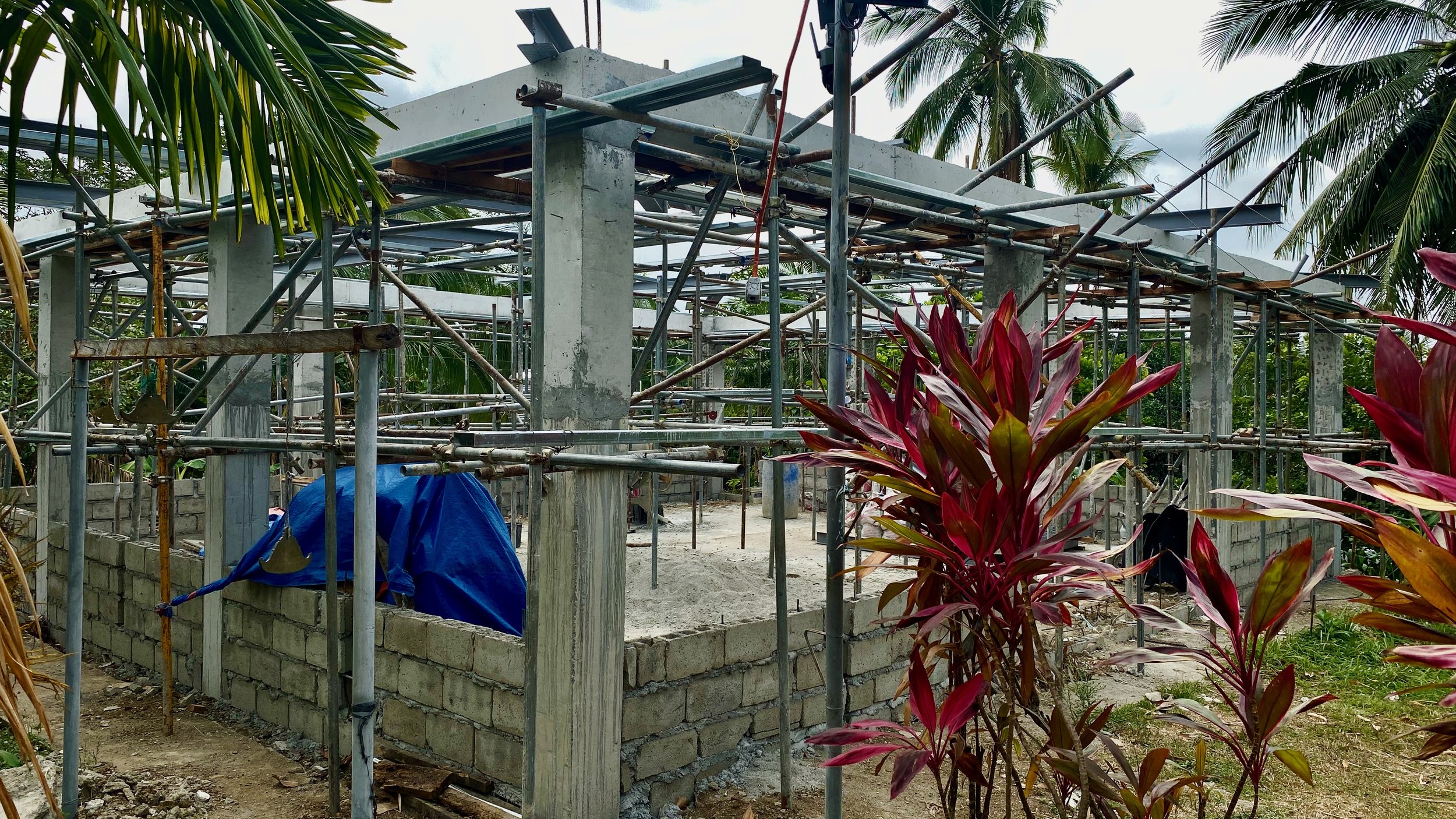 The Dhamma Hall at Dhamma Phala under construction.