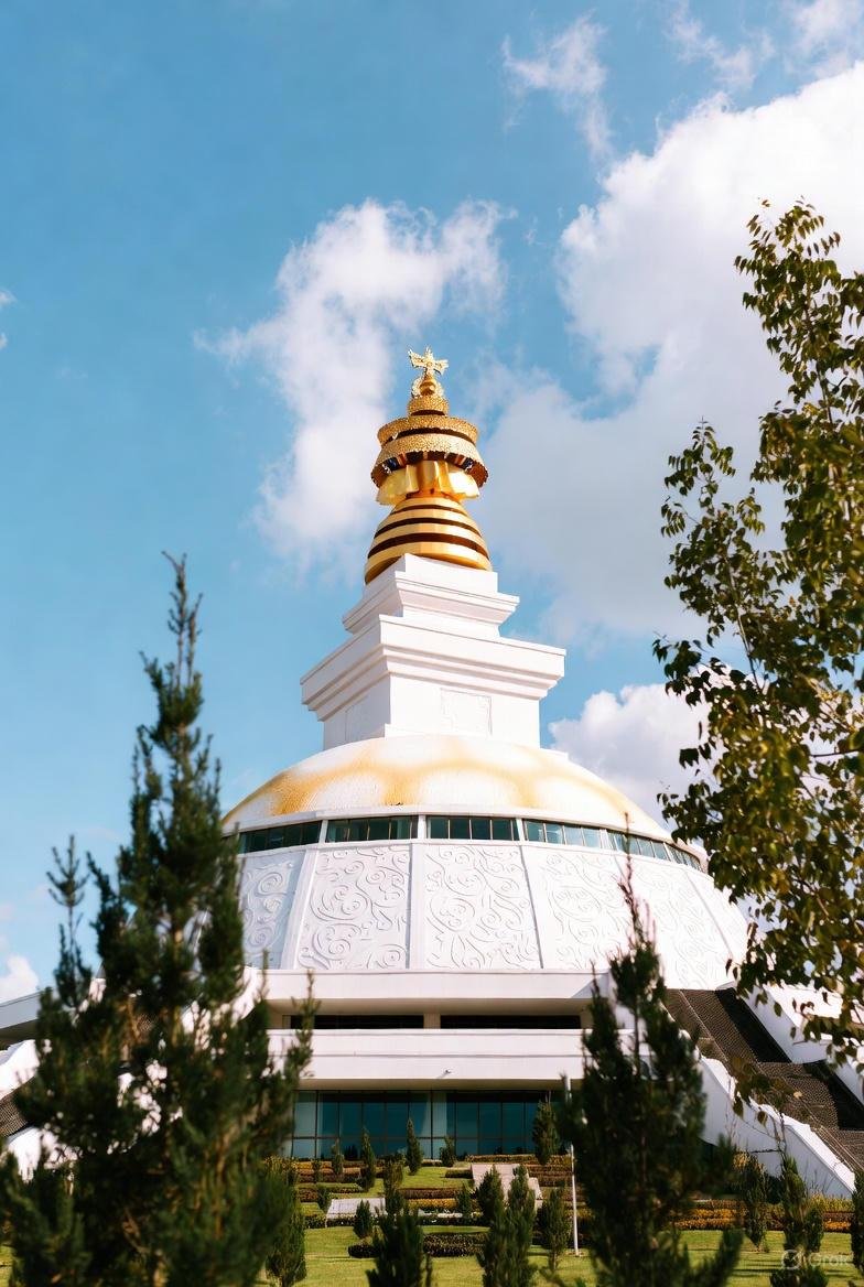 Dhamma Arana - Construction plan 3D view.