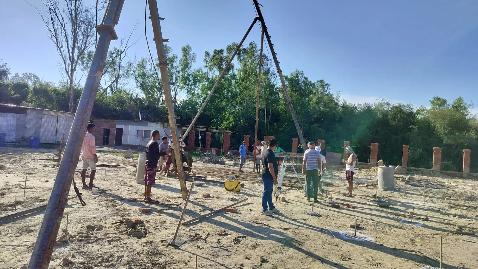 Pagoda initial construction work, Oct 2025