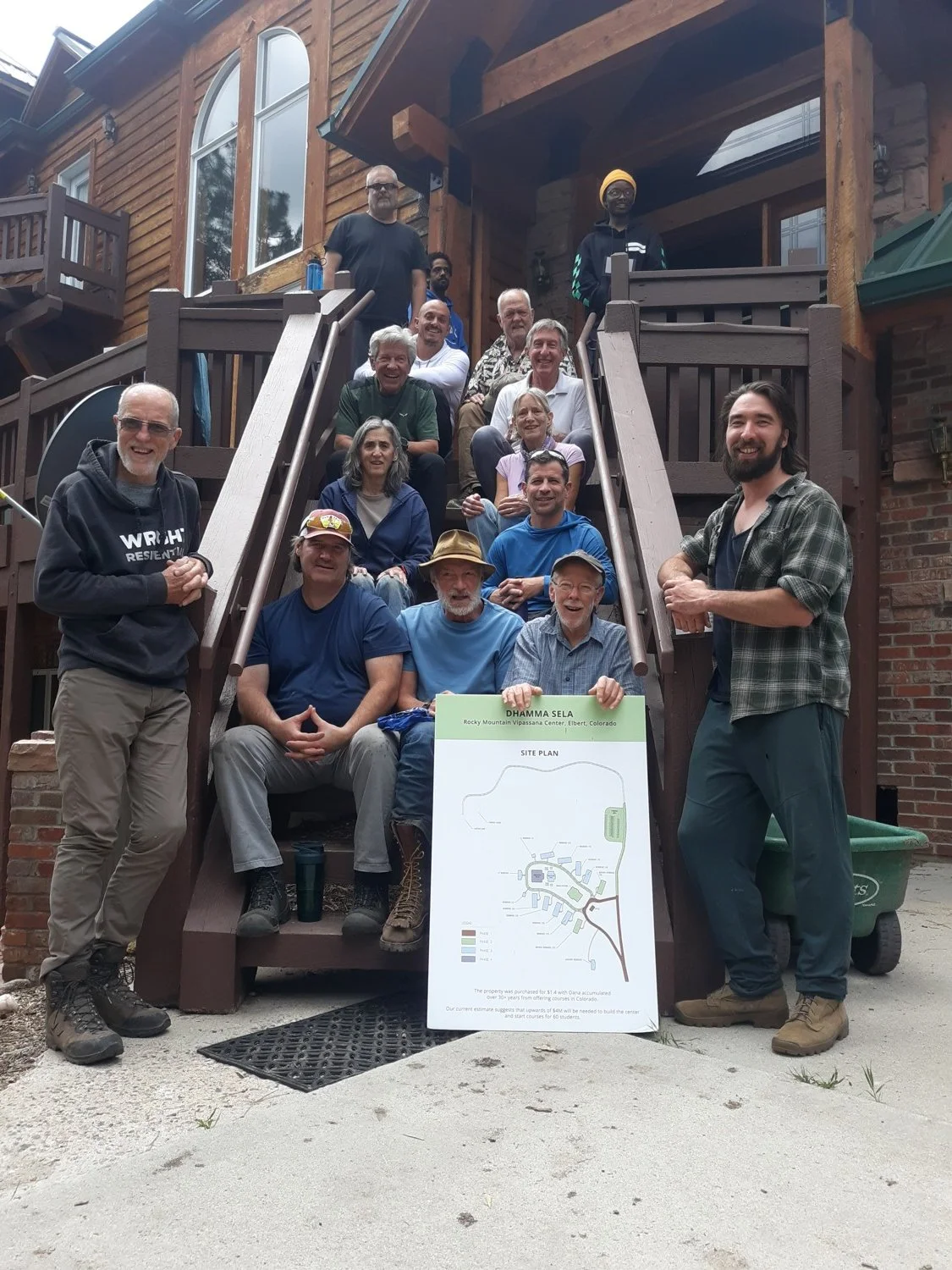 Servers after a logging period, holding the Phase 1 construction plan.