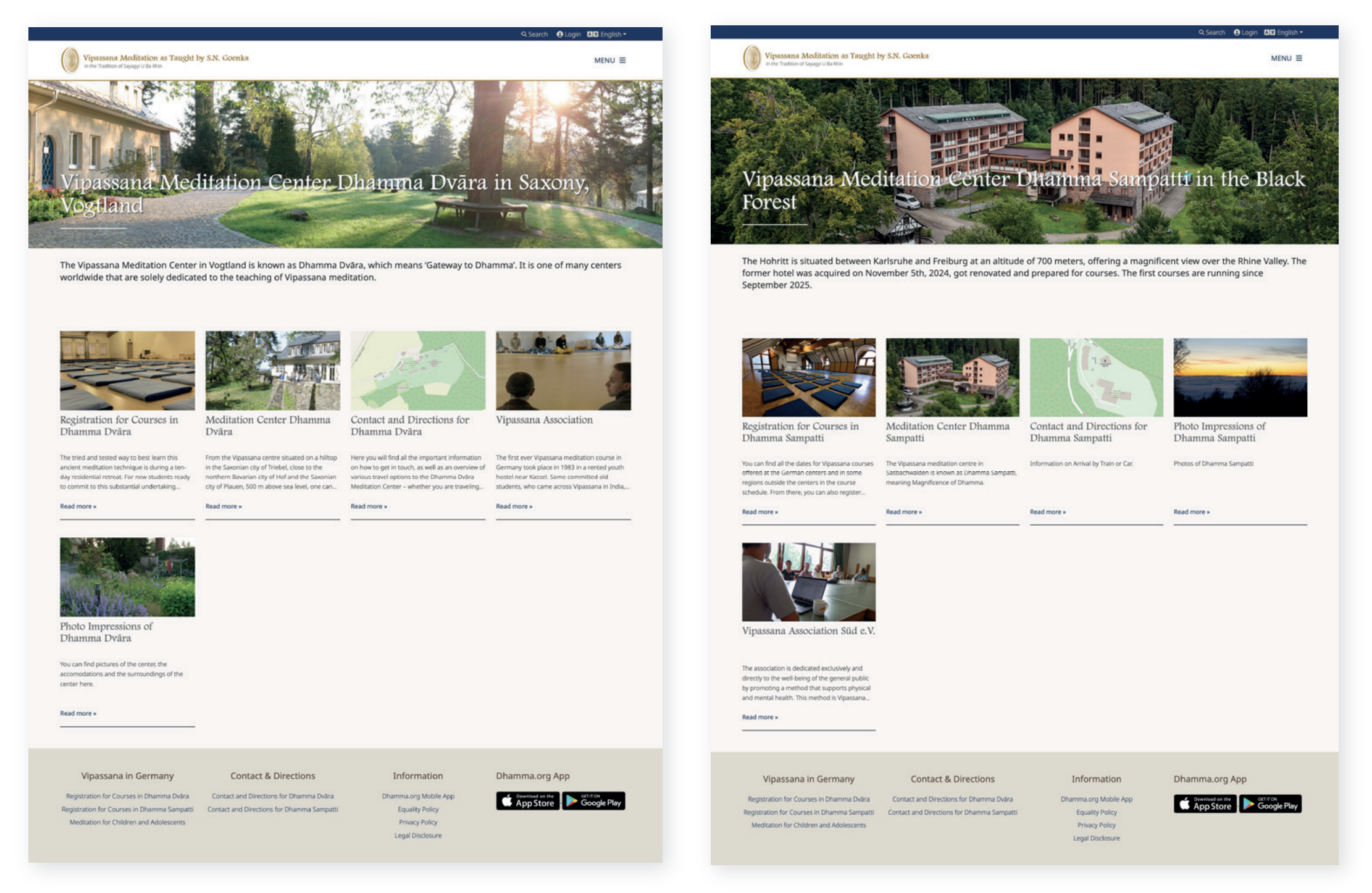Dhamma Dvara Website