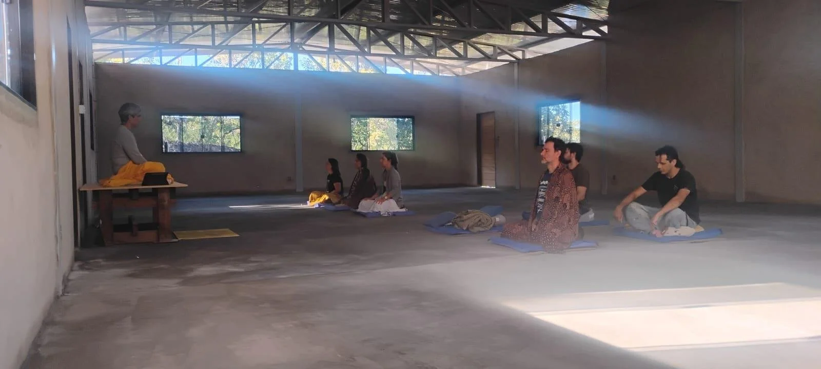 The second one-day course held in the hall, February 2026, with the teacher's seat at the front.