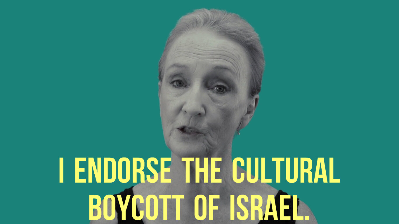 Kathleen Chalfant says, "I endorse the cultural boycott of Israel"