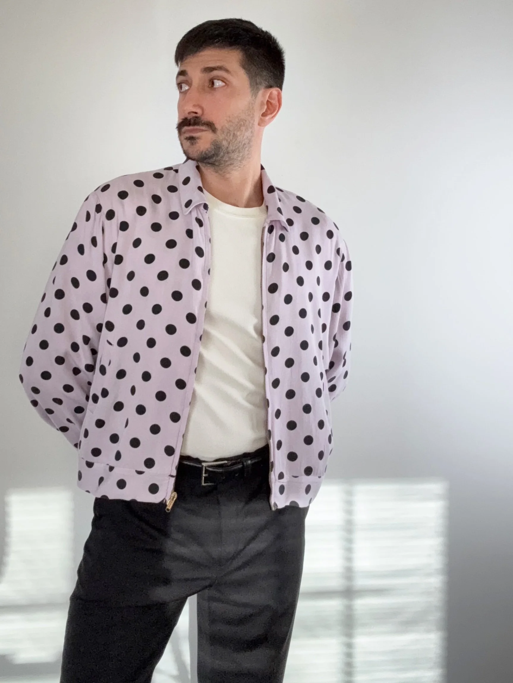 1980s men’s polka dot jacket