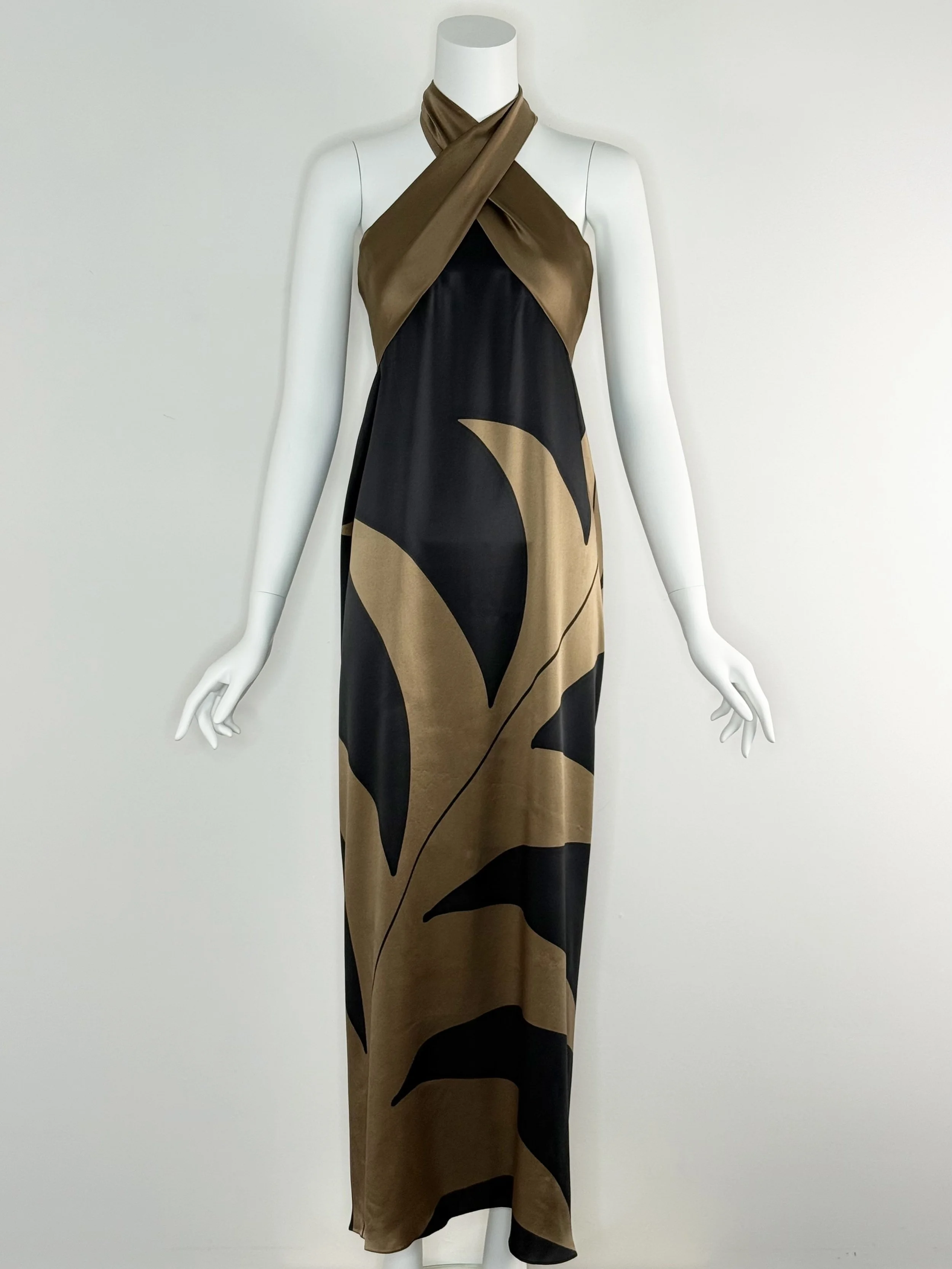 1980s Karie Patterson for Sansappelle charmeuse gown