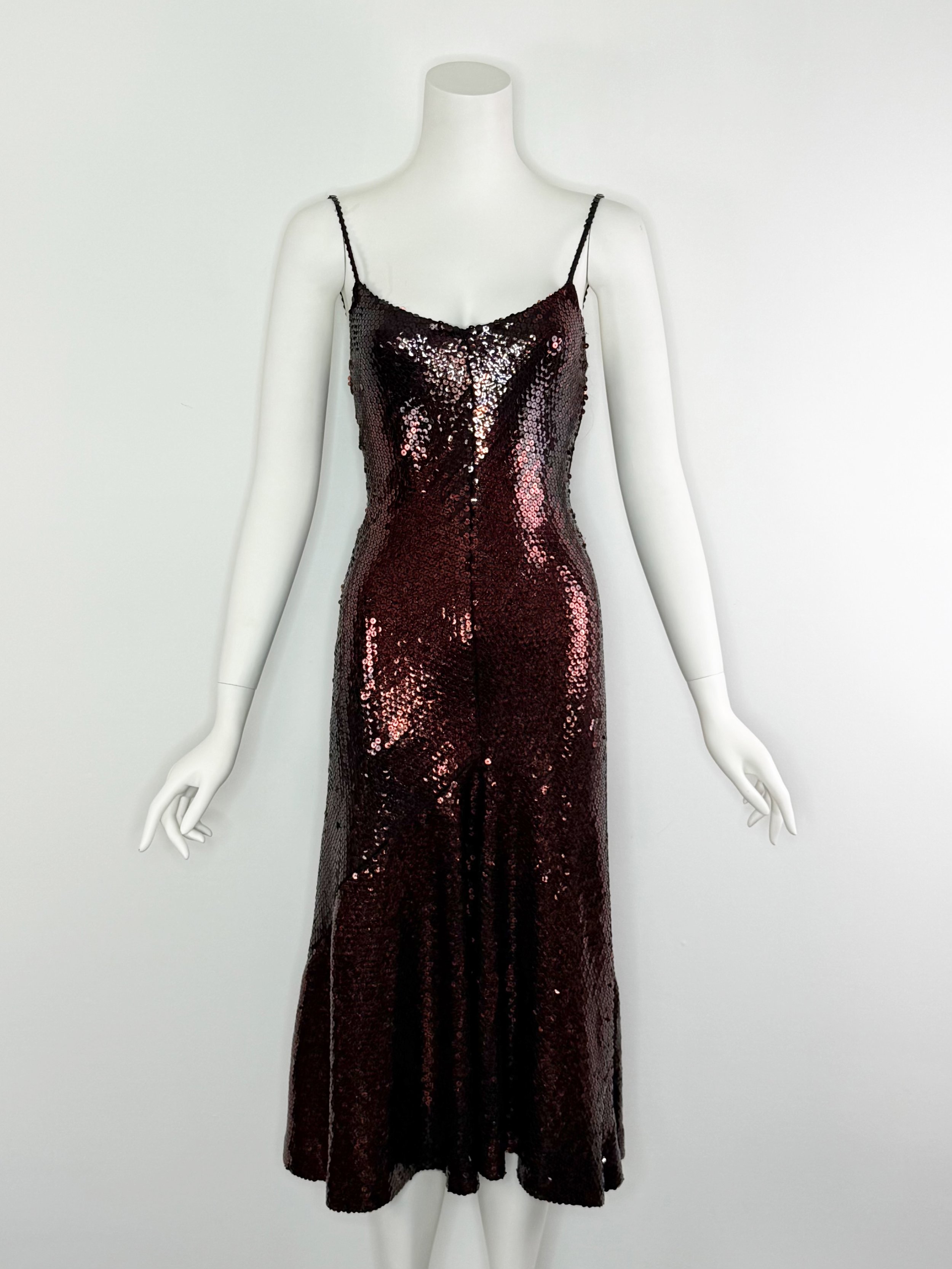Sexy slick 1970s sequin Halston