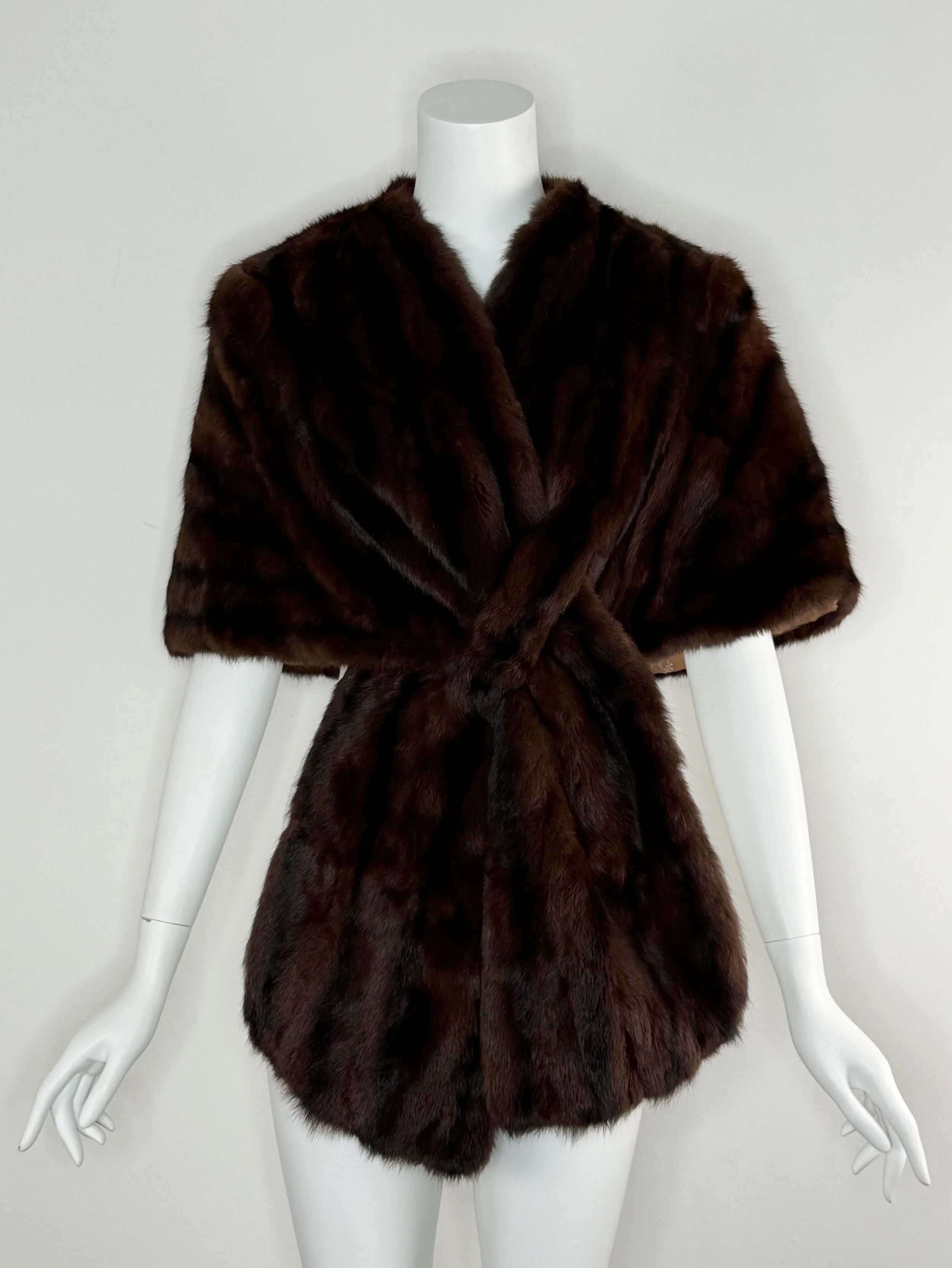1940s brown mink stole
