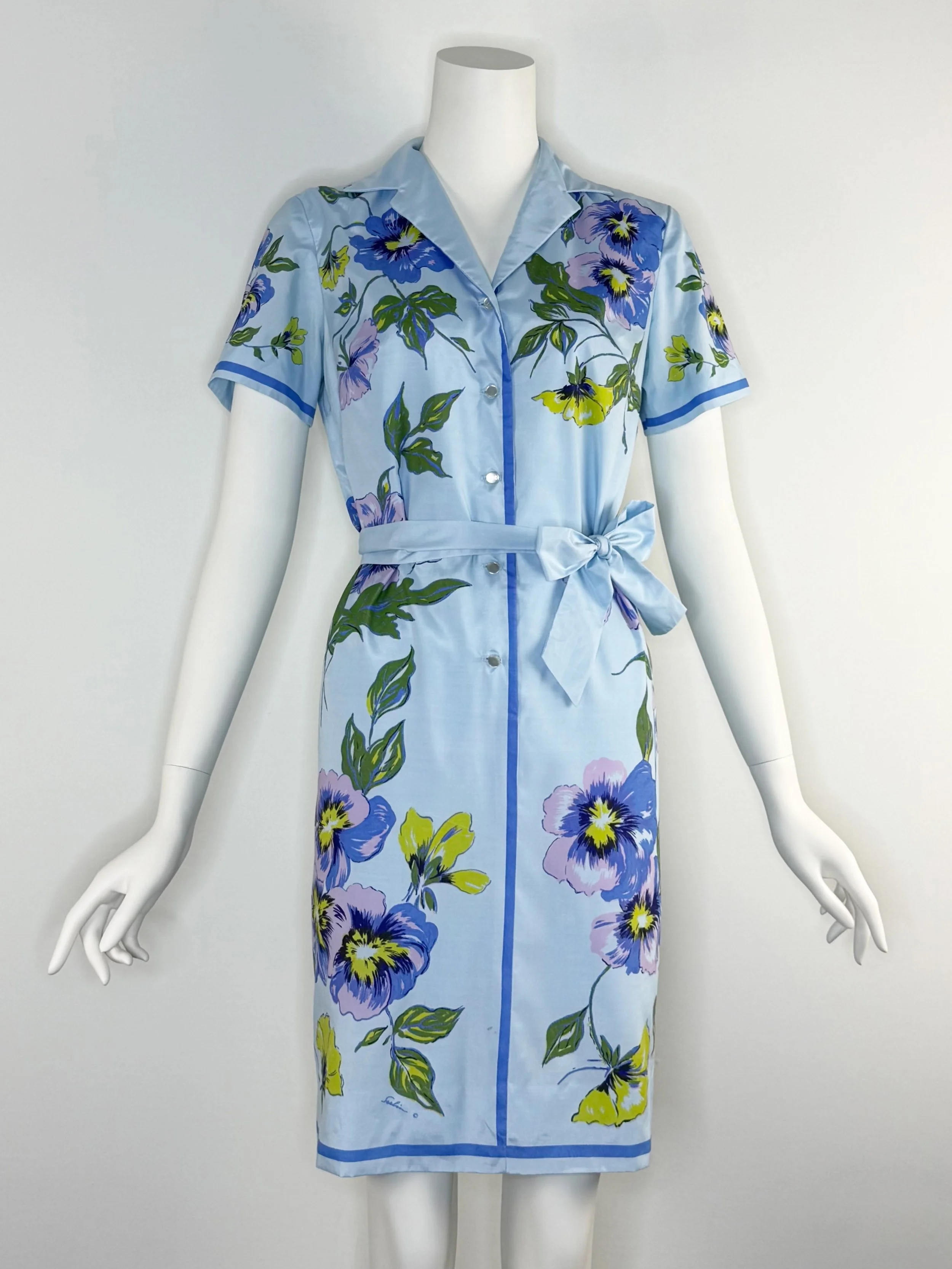 1960s floral Serbin shift dress