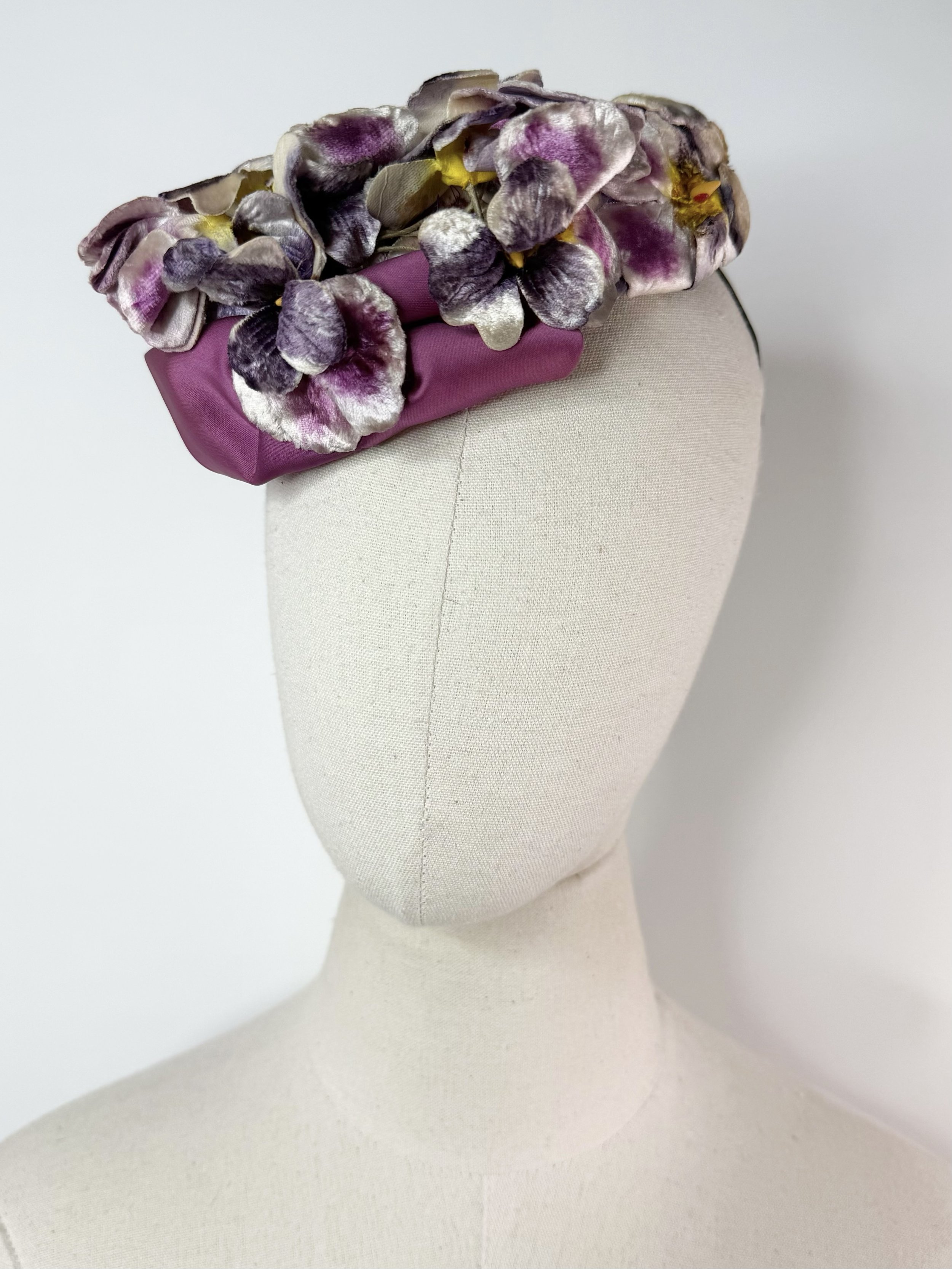 1950s pansy hat by Elsa Schiaparelli