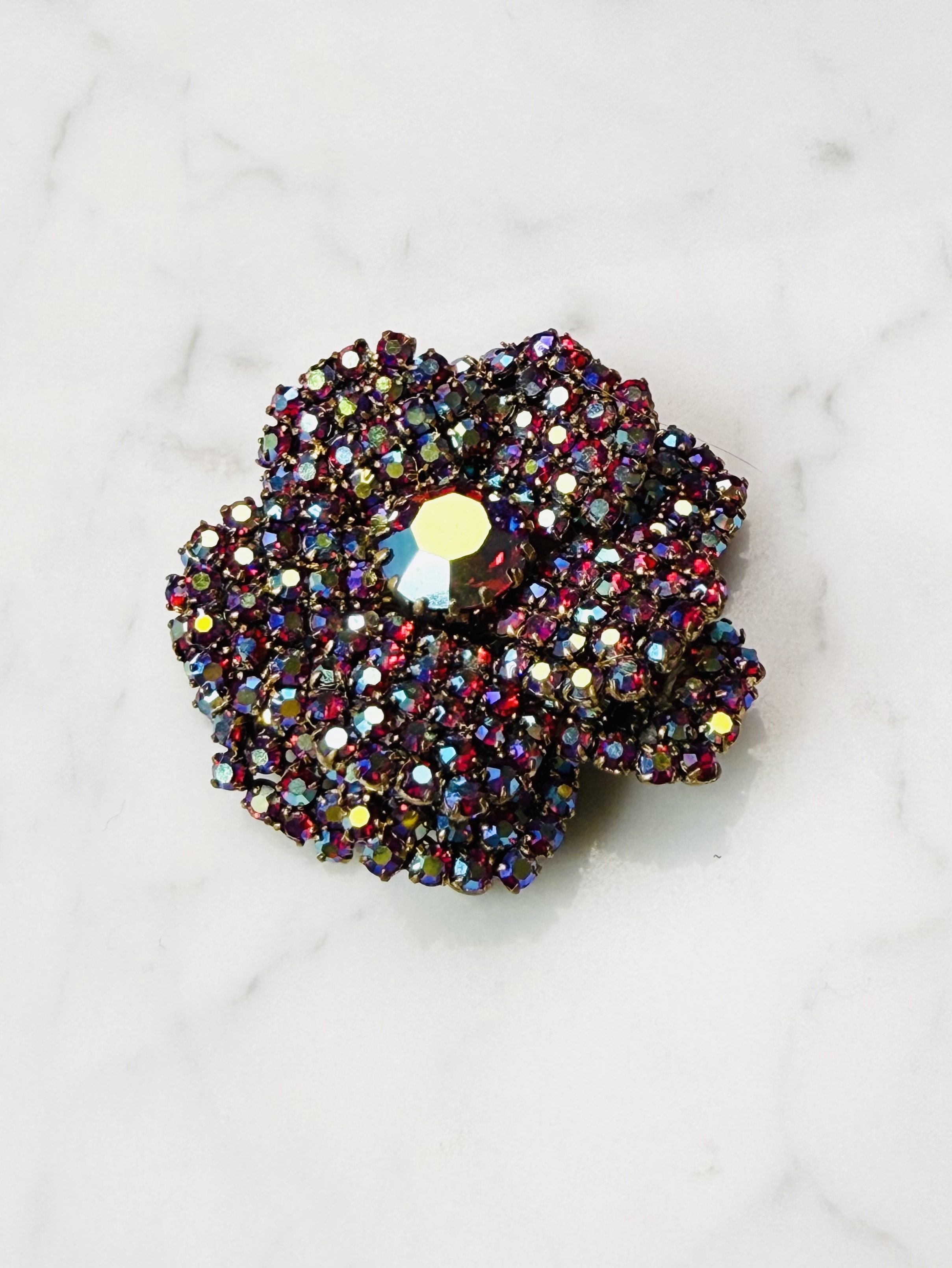 1960s Austrian flower brooch