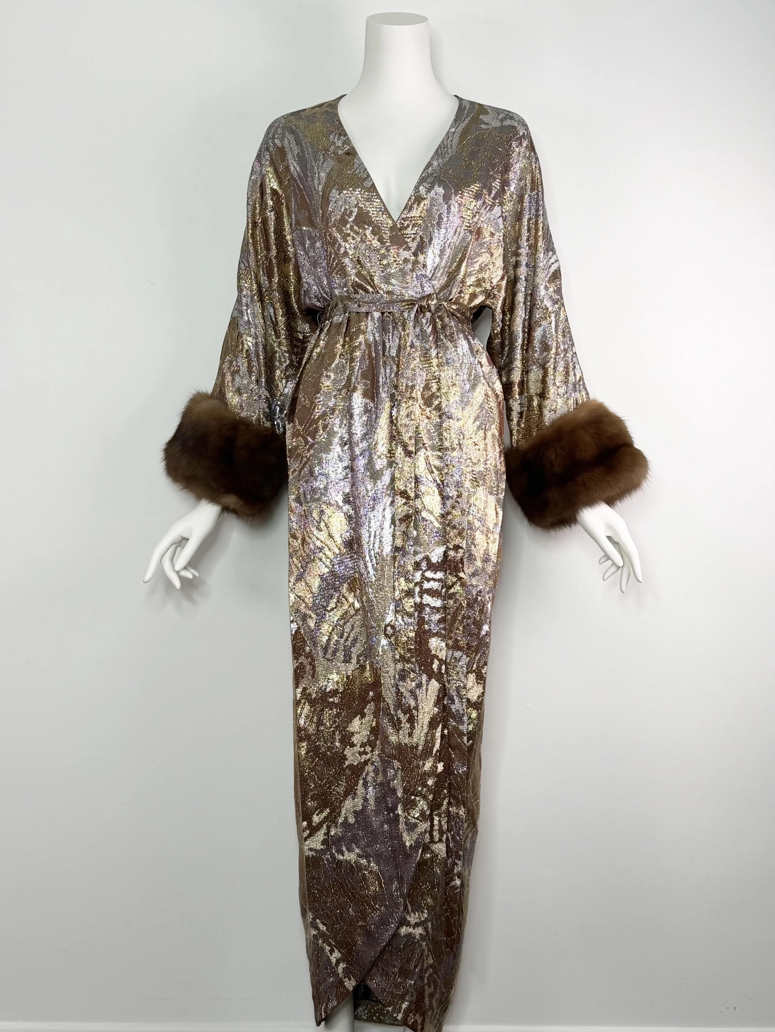 1978 documented Adele Simpson brocade evening gown