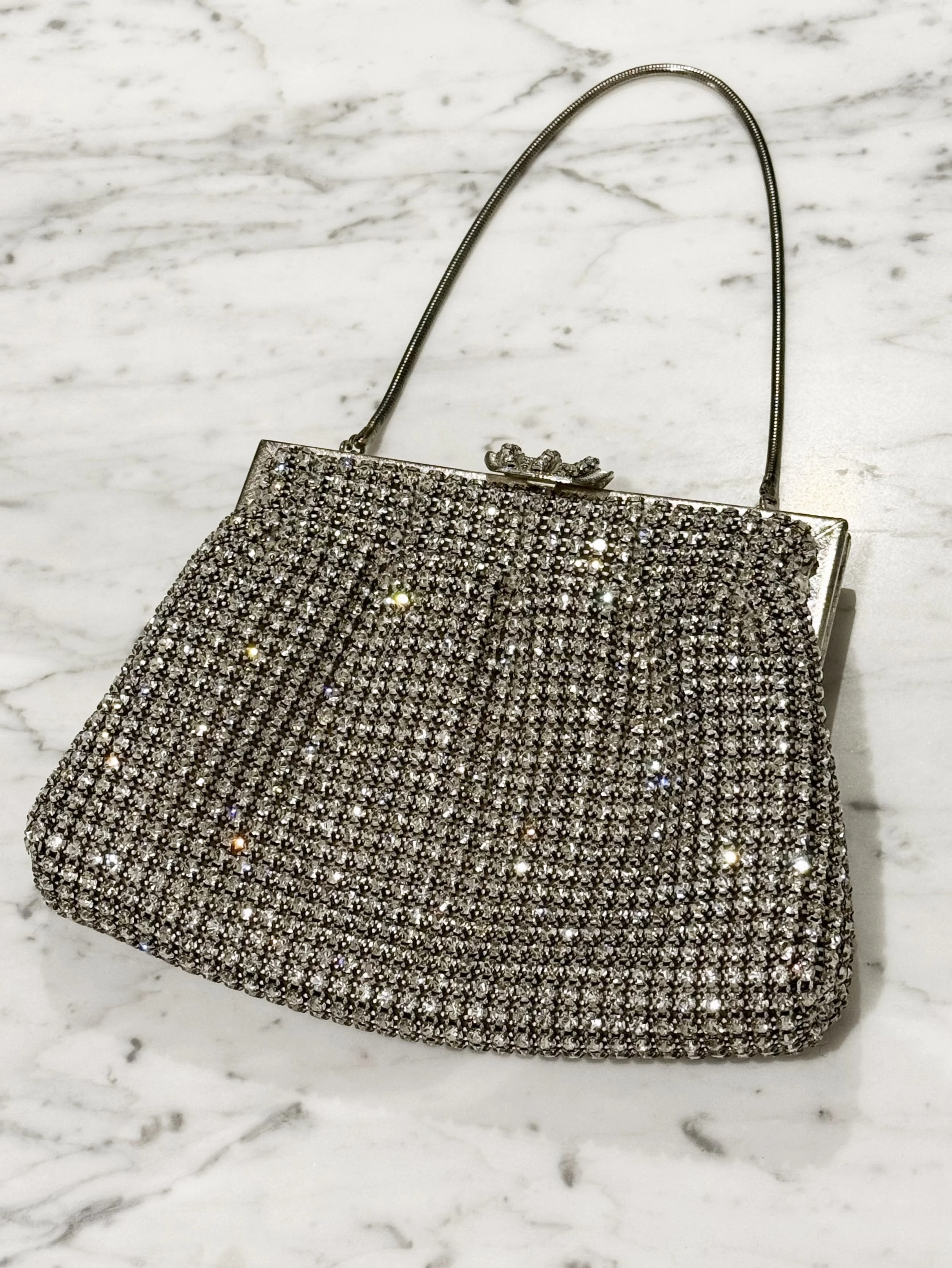 1950s dazzling rhinestone evening bag by Le Soir