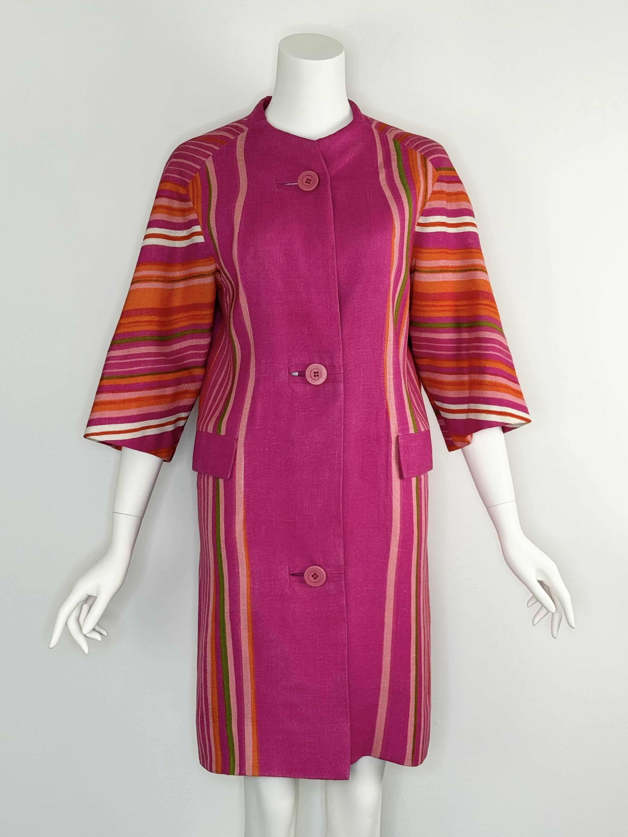 1960s couture Pierre Balmain linen coat