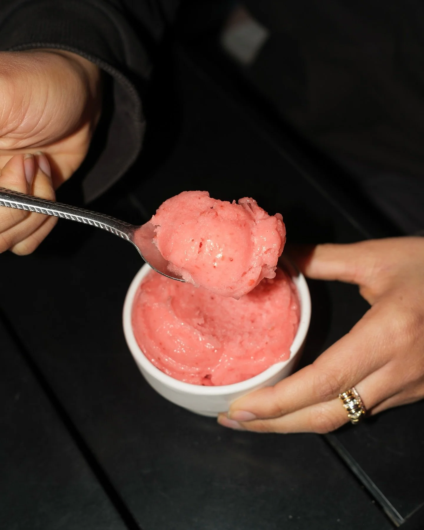 Strawberry Lemon Sorbet🍓

Made of pure strawberries and lemon:) Available now!