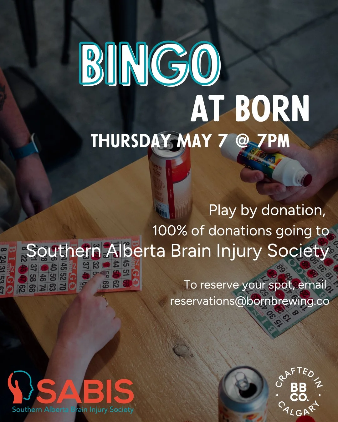 BINGO | MAY 7 

Bingo Daddy @ptwcraig is back on Thursday May 7th for our next bingo night! Let&rsquo;s pack the room, have some fun, and raise money for a great cause!

Each bingo night we partner with a different organization to raise funds! We ask