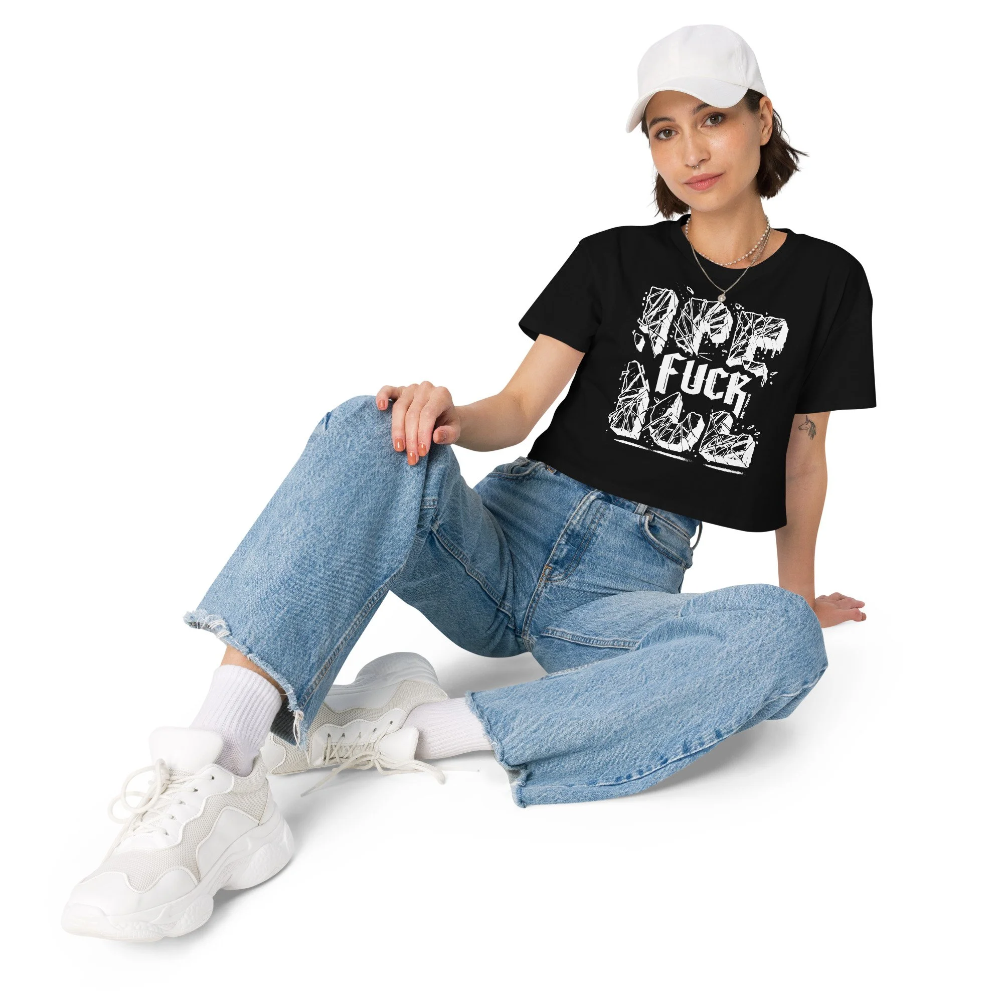 Fuck 🧊 - Boxy Cropped Tee