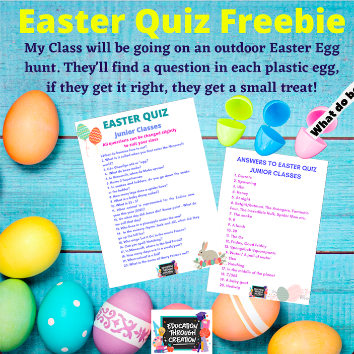 Easter Quiz Junior Classes Education Through Creation Easter Quiz Junior Classes Education Through Creation