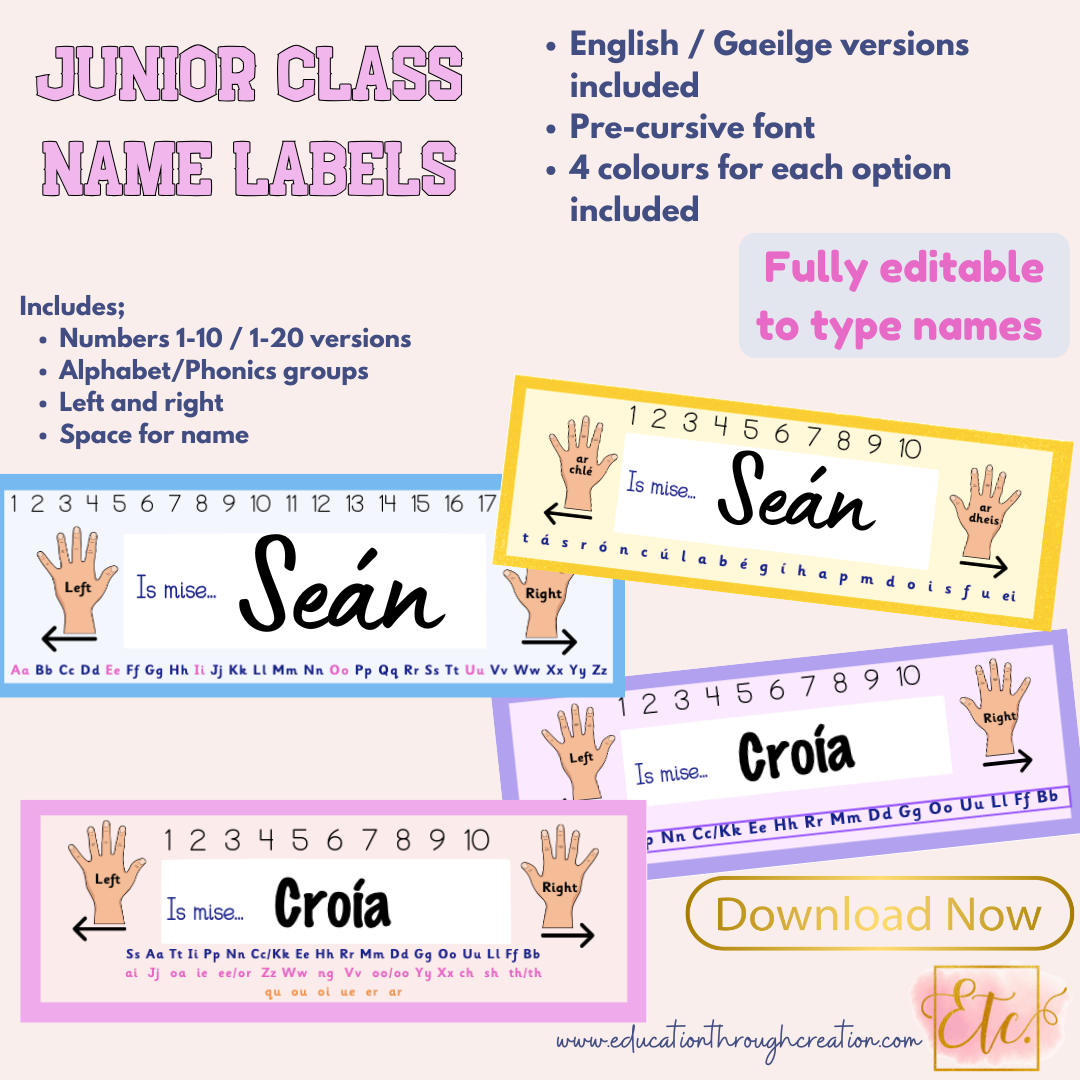 Junior Desk Name Tags