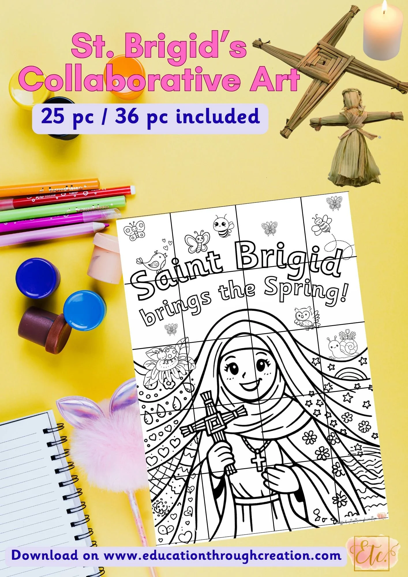 St Brigid Collaborative Activity - 25 / 36 piece (NUA - as Gaeilge freisin)