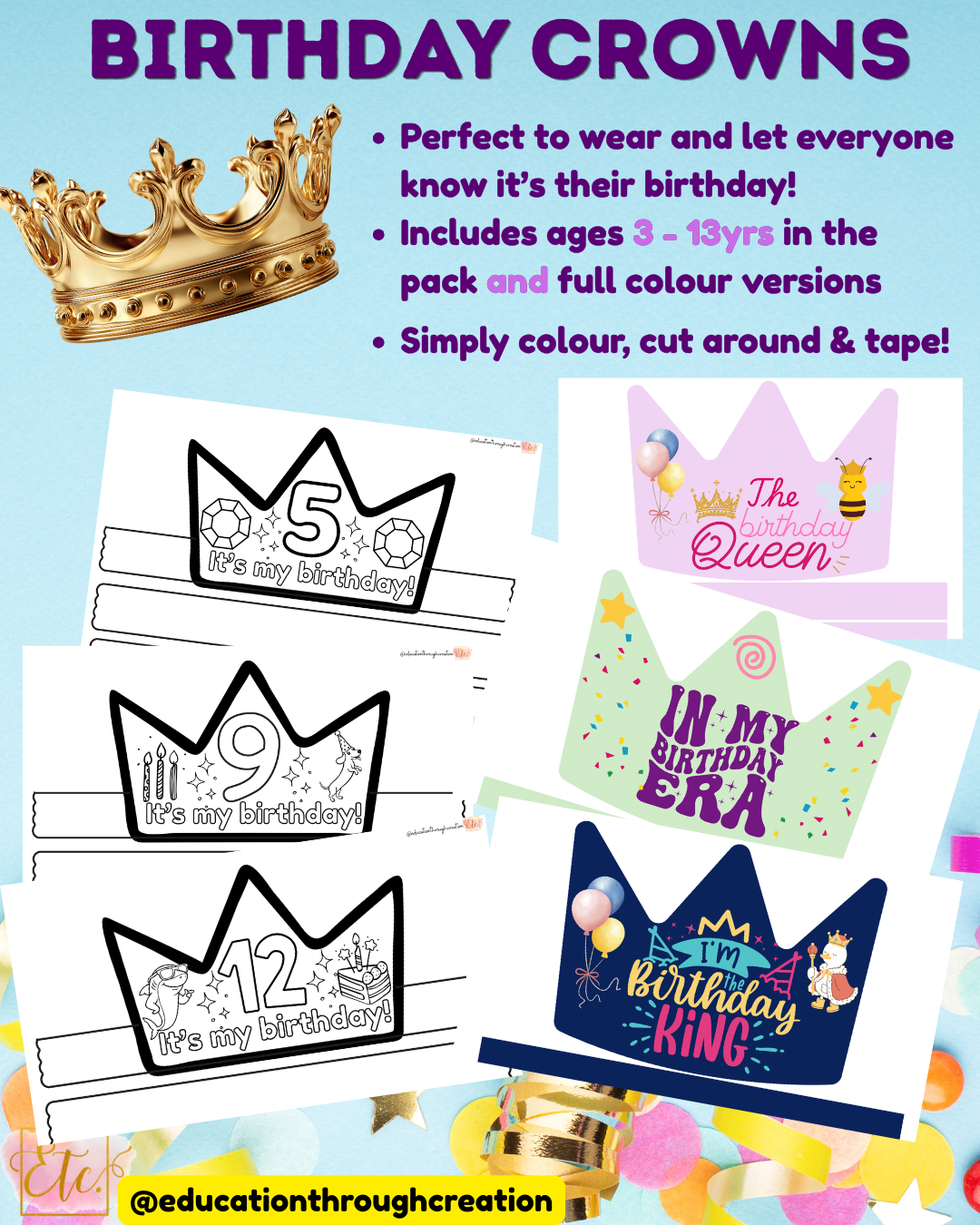 Birthday Crowns