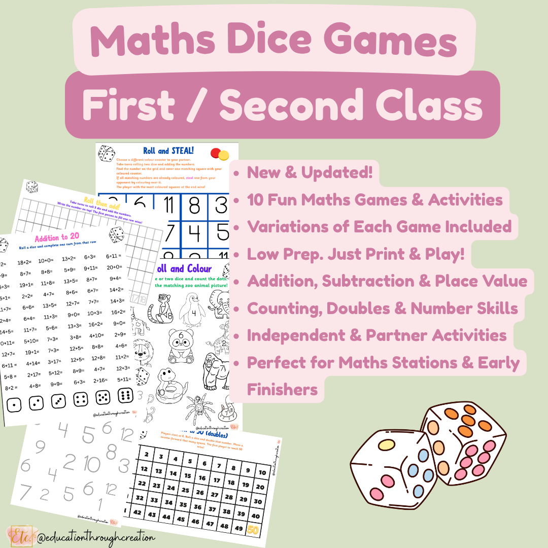 Dice Games & Activities – 1st & 2nd Class
