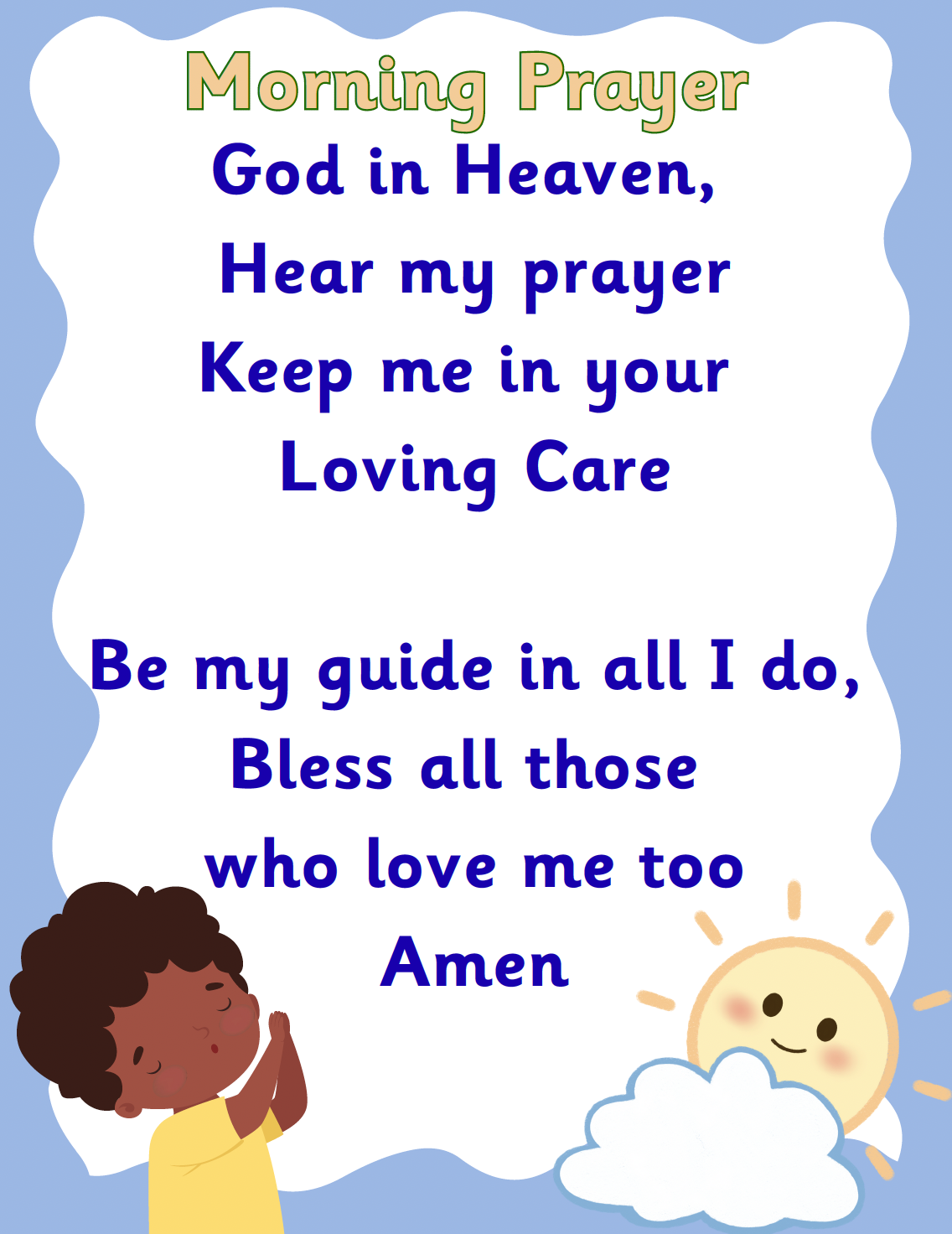 Classroom Prayers Posters