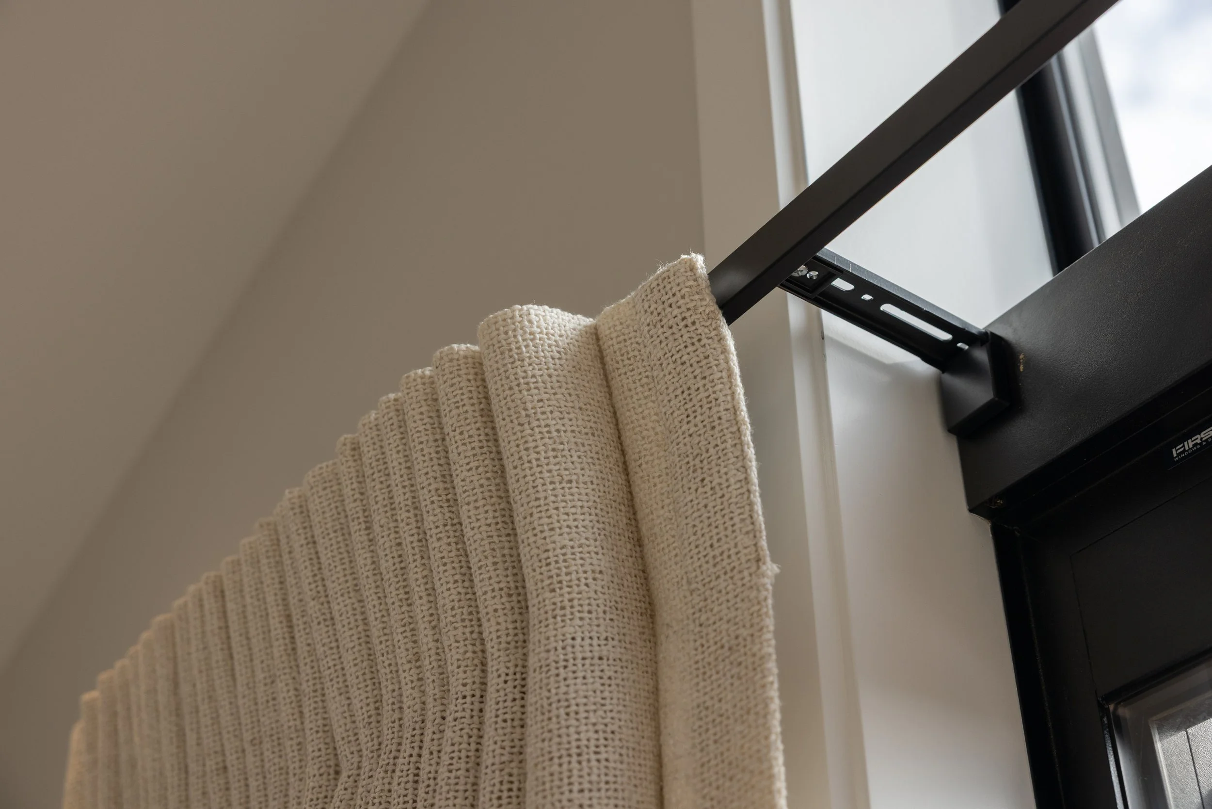 Close up of curtains installed at GJ Gardner Showhome