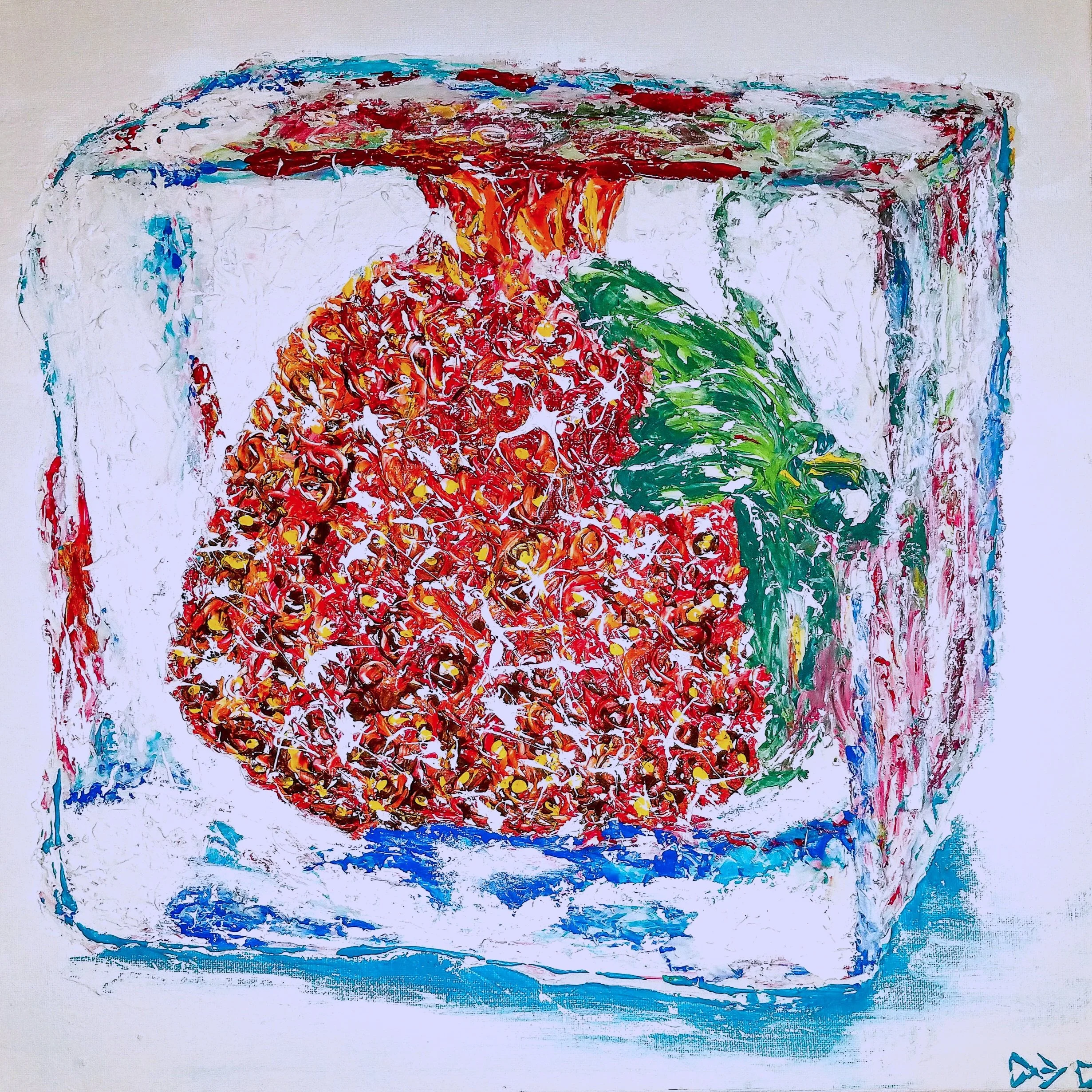 Strawberry & Ice. Acrylic on canvas SOLD