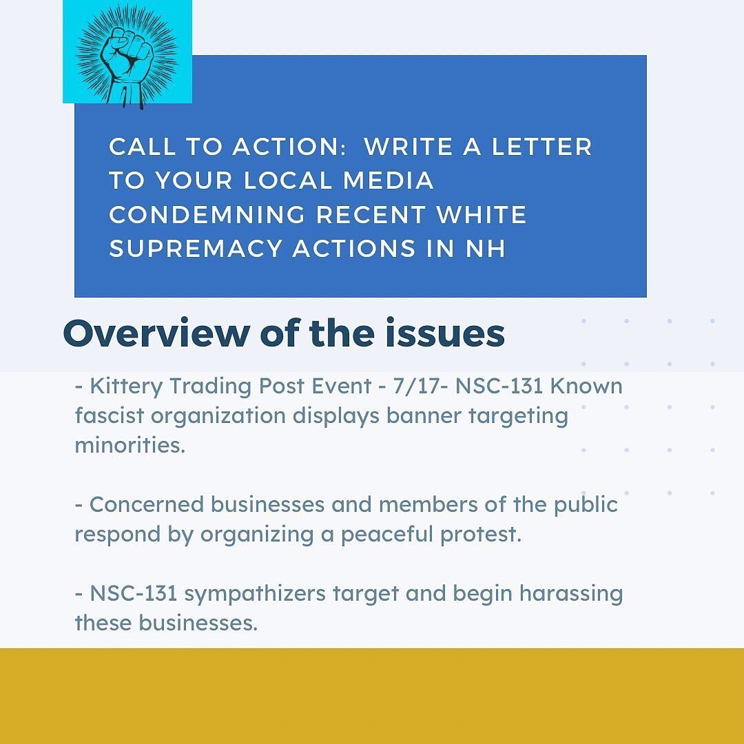 ✨Reposting from @blackstonealchemy and @queer_lective✨ &bull; Hi community, here&rsquo;s one way to push back against media silence pertaining to yt supremacy violence happening in NH right now. Local marginalized small business owners are being targ