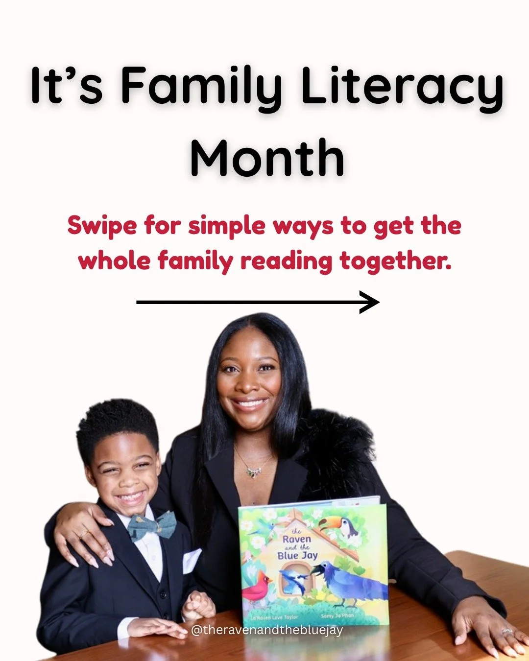 Want more literacy tips + updates on my debut children&rsquo;s book, The Raven and the Blue Jay?

Join The Flock newsletter for sneak peeks and special goodies!

📚 lovelaRaven.com/books

#theravenandthebluejay #childrensbooks #nationalfamilyliteracy