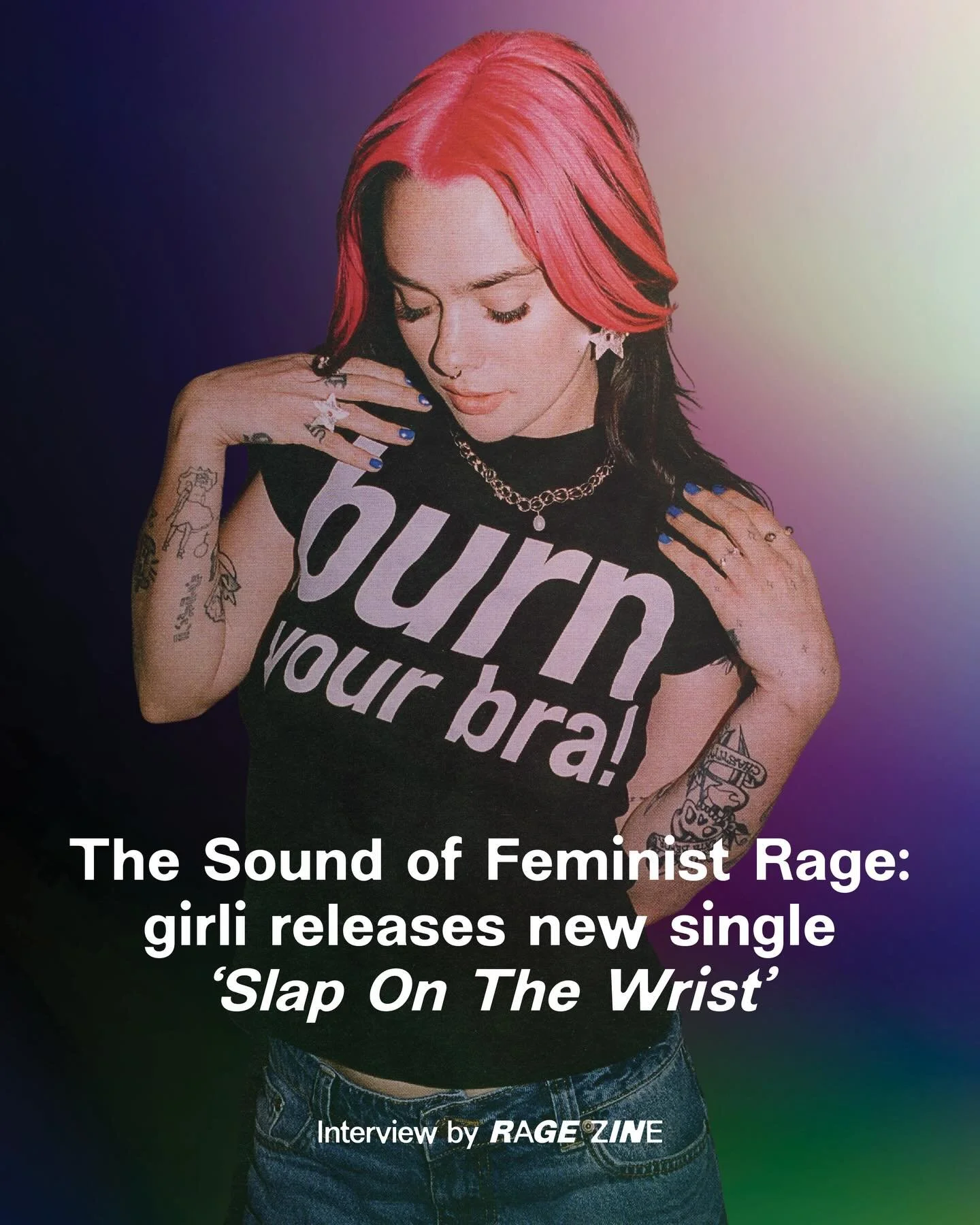 Voices of RAGE: The Sound of Feminist Rage⚡️

To mark the release of her new single &lsquo;Slap On The Wrist&rsquo;, RAGE Zine talked to @girlimusic about turning rage into art, building feminist community, and using her voice to confront gendered in