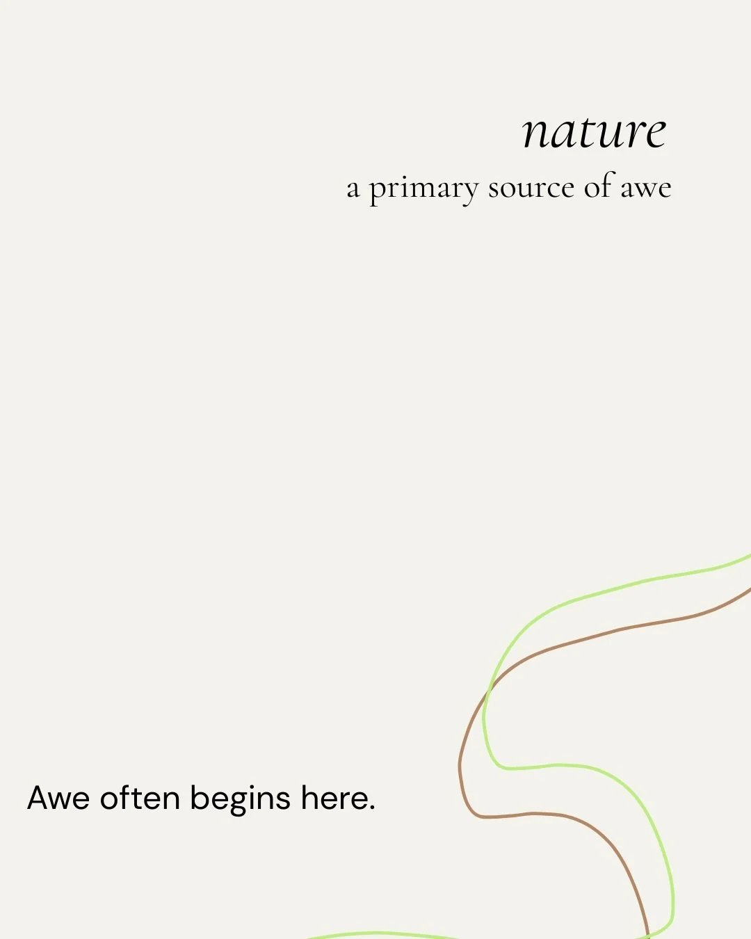 Nature is this month&rsquo;s doorway into awe.
Each month, we&rsquo;re exploring a different source of awe &mdash; and in this season, we&rsquo;re turning toward the natural world.
Not as spectacle. Not as escape.
But as a quiet recalibration. A remi
