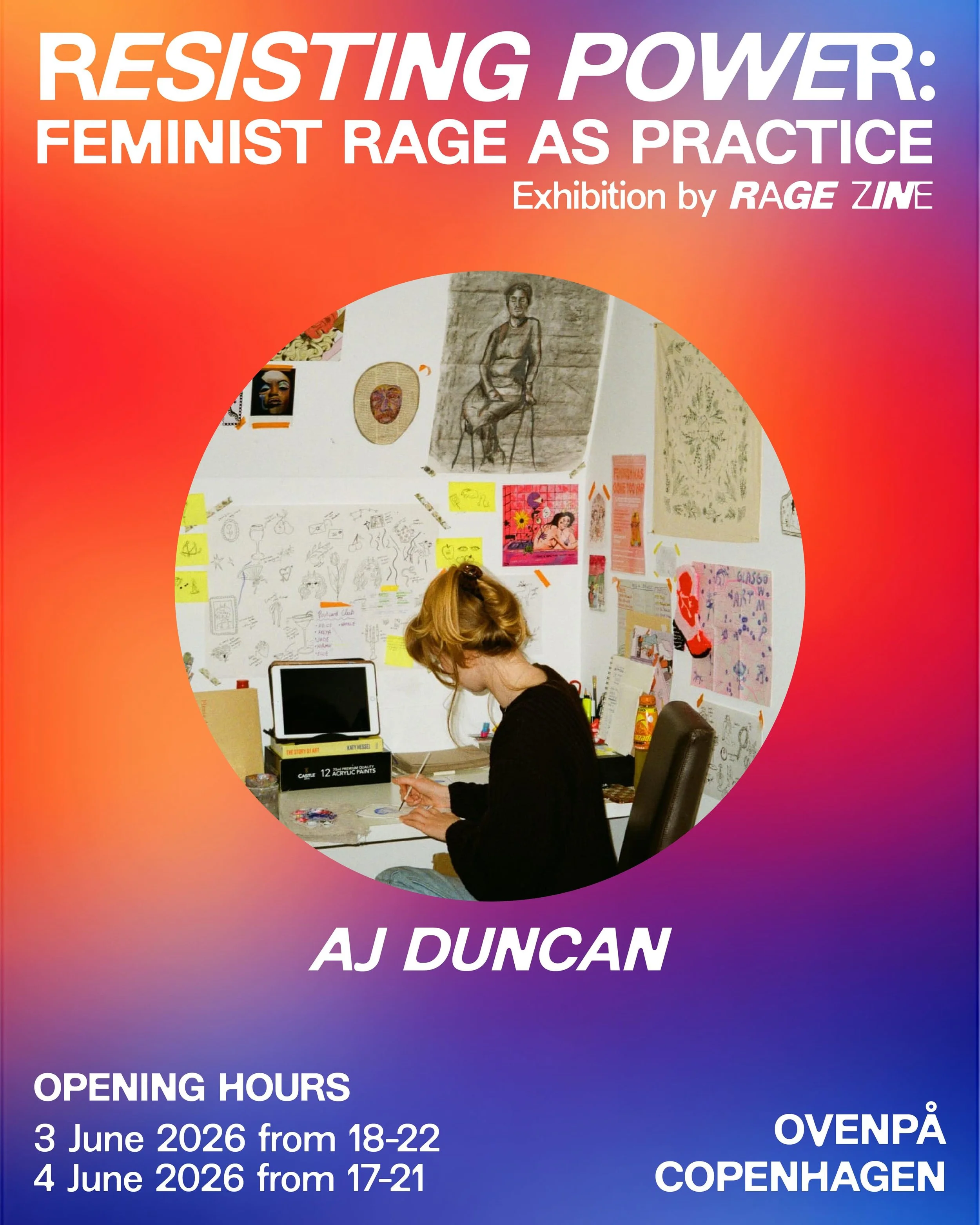 We&rsquo;re so excited to share the second batch of artists and activists who are part of the exhibition &lsquo;Resisting Power: Feminist Rage As Practice&rsquo; opening in Copenhagen next week on Wednesday 3 June at&nbsp;Ovenp&aring;&nbsp;@odp3_oven