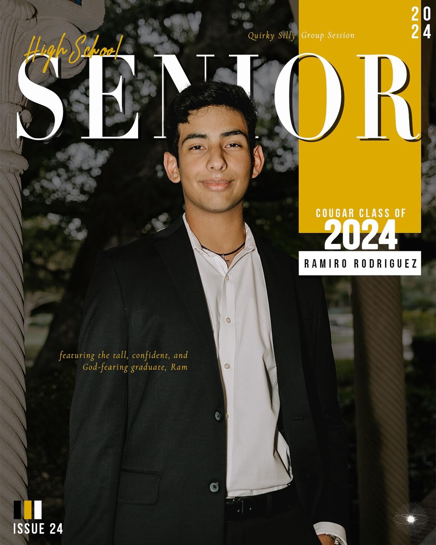 Ramiro Rodriguez, Clark Cougar class of 2024! You&rsquo;ll see more of this group 🗣️

My first 2024 senior high school cover - my best friend&rsquo;s Life Teen kids loved the images I created for their week at camp and decided they wanted to style t