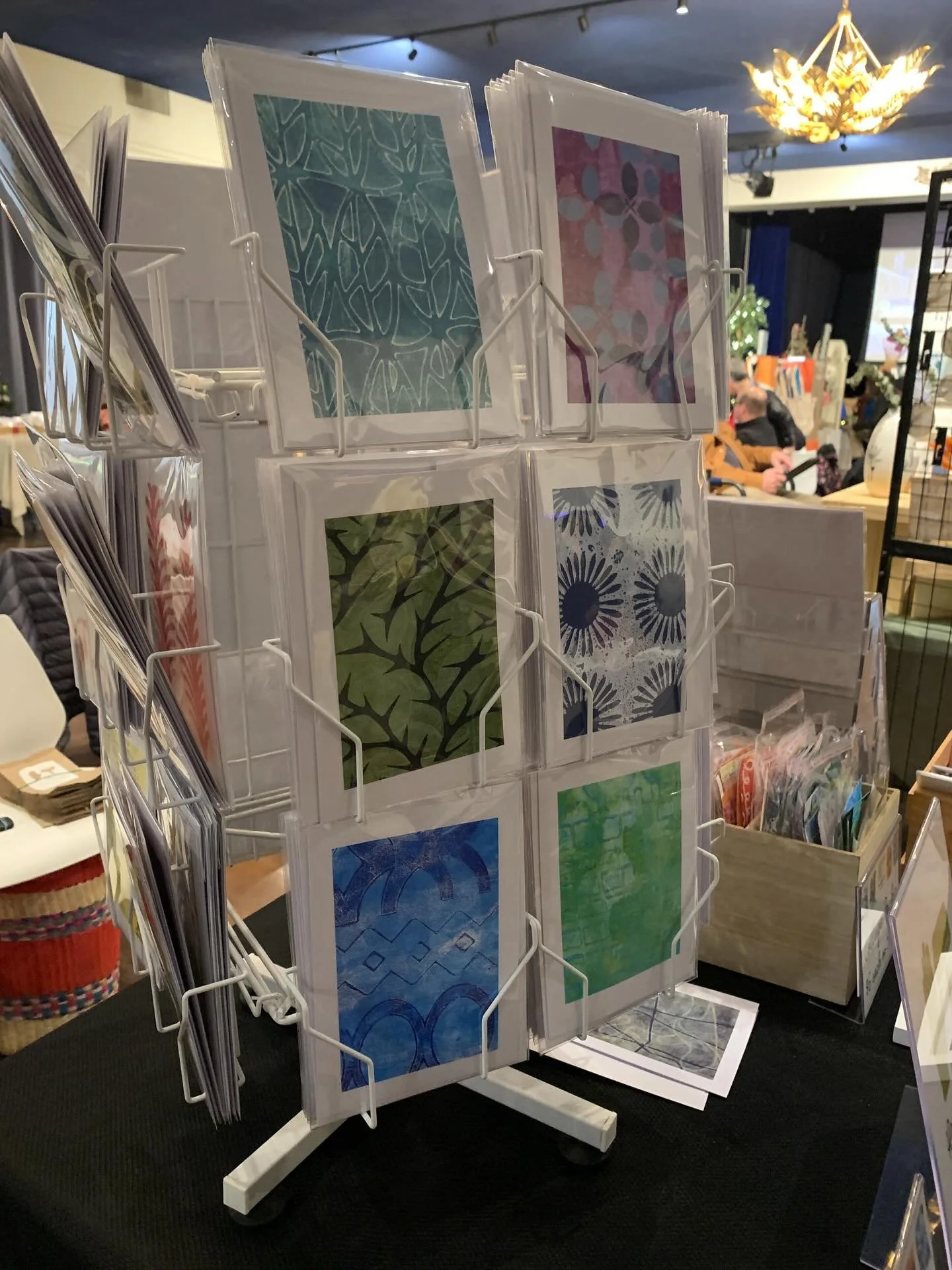 Come to a cool craft show at  the beautiful Unity Temple 707 W 47 St. KCMO. Park in garage on 47 th and head for level one. On path second door on left. Easy! Country Club Plaza. Here until 7 pm tonight and tomorrow 8:30-2. Lots of juried cool crafts