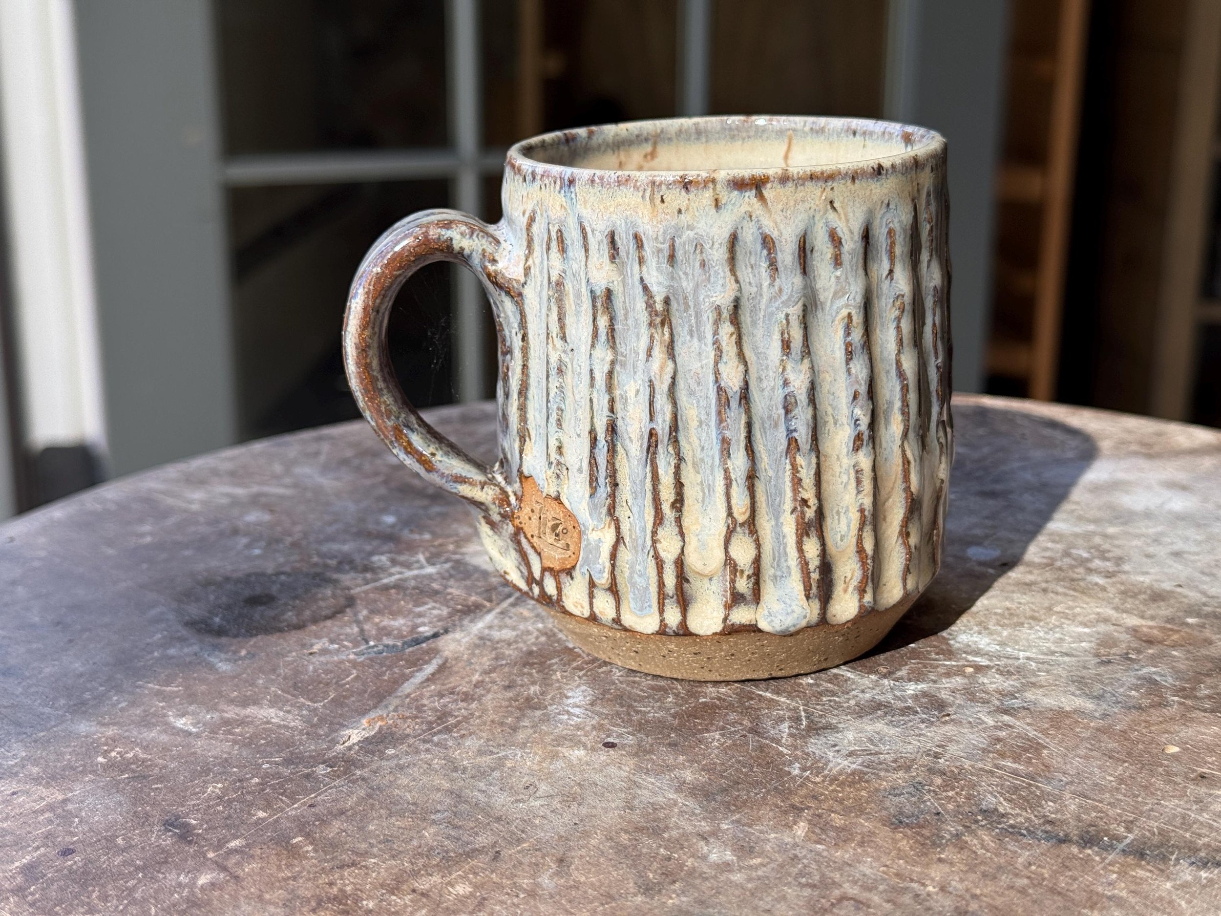 Rustic Birch Carved Mug - 10oz