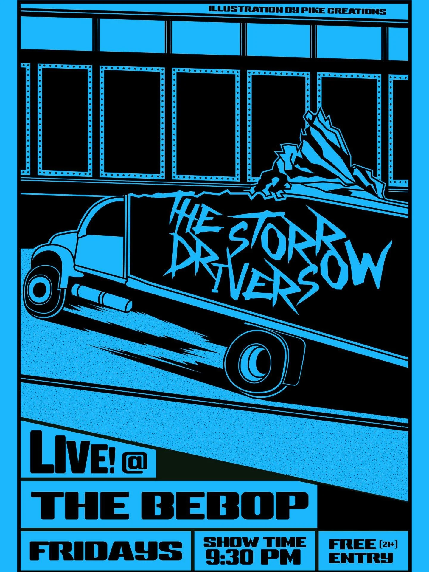 ANOTHER ONE BITES THE DUST 🌬🚛

As promised, here is 2/2 poster designs I made for The Storrow Drivers 🤘😎🎸

Along with hosting Sunday evenings at The Cantab Lounge, the band also rocks out every Friday @thebebopboston

 If you want somewhere that