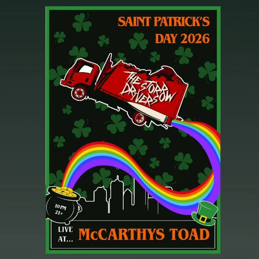 HAPPY SAINT PATRICKS DAY 🚚🇮🇪🍀

#graphicart #bostonmusic #bandposter #illustration #getstorrowed @thestorrowdrivers