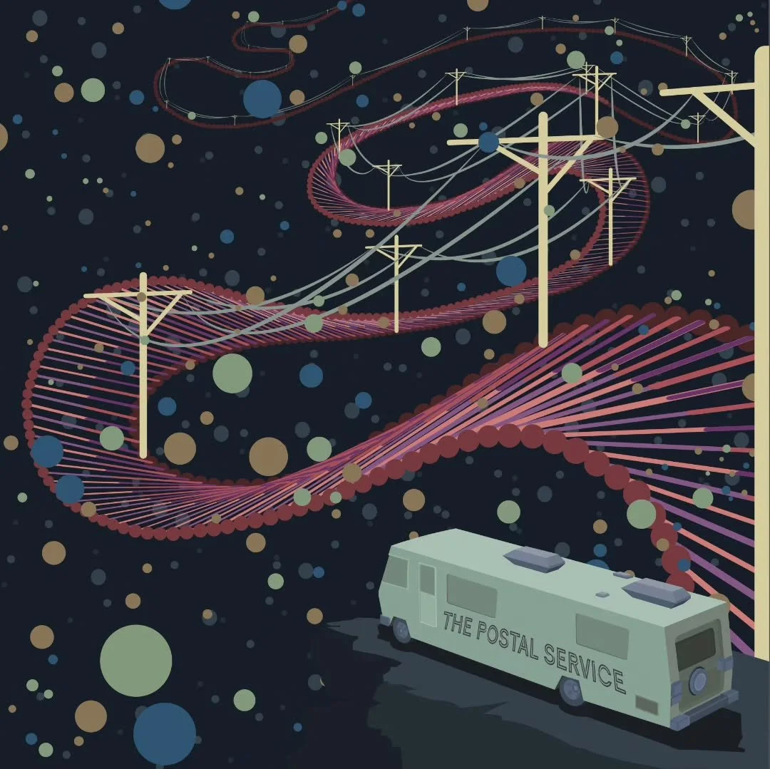 GIVE UP 📨✨🤷

Debuting in 2003, The Postal Service is a long-distance, indie-electronic collaboration between Ben Gibbard (singer for Death Cab for Cutie) and Jimmy Tamborello (Dntel). Their namesake comes from the courier service that they frequent