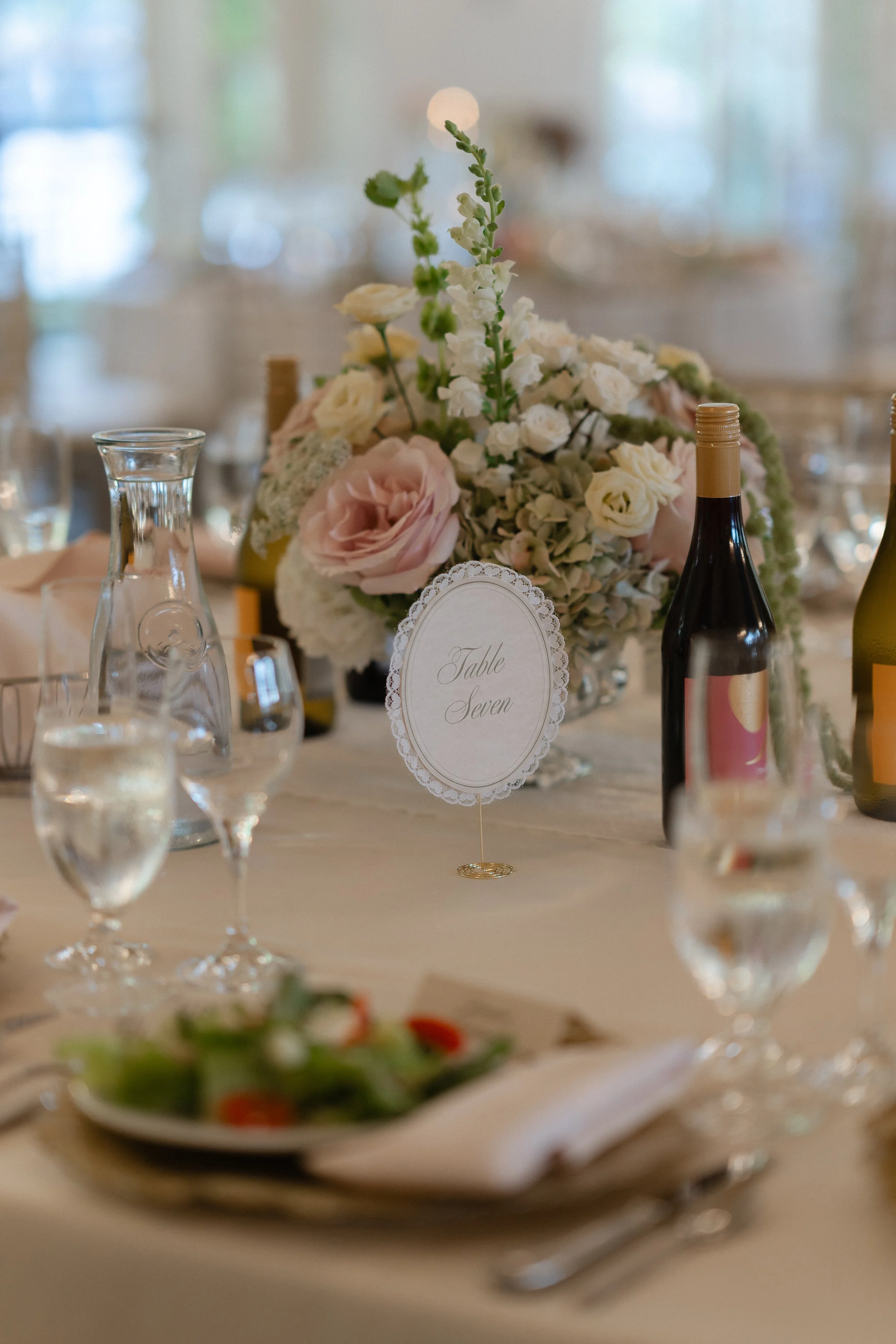 low wedding centerpiece 