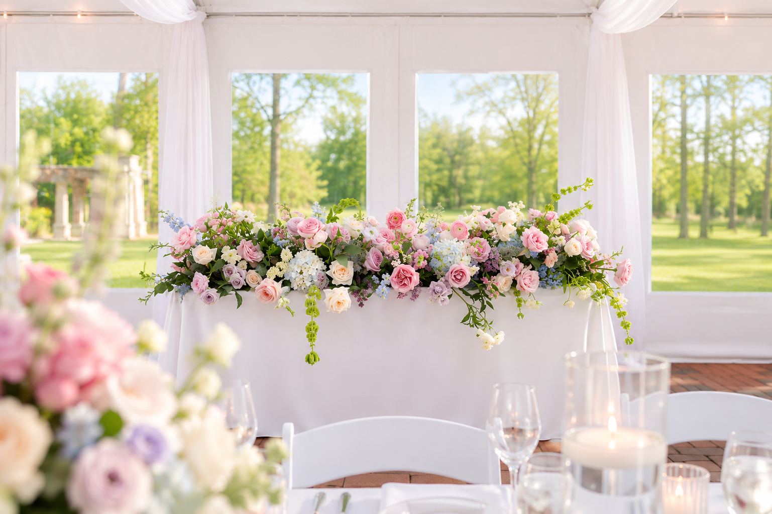 head table flowers 