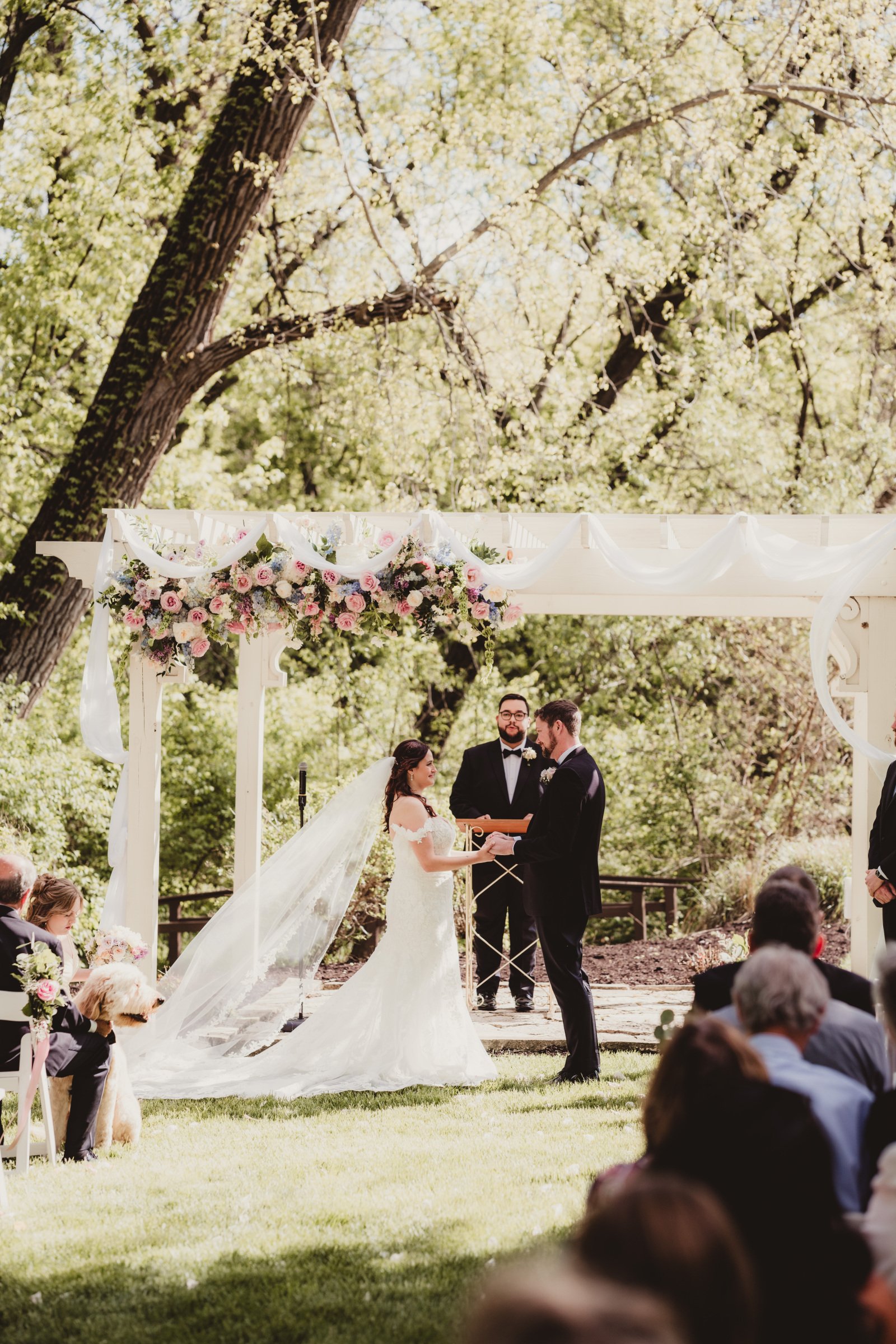 ceremony arbor flowers