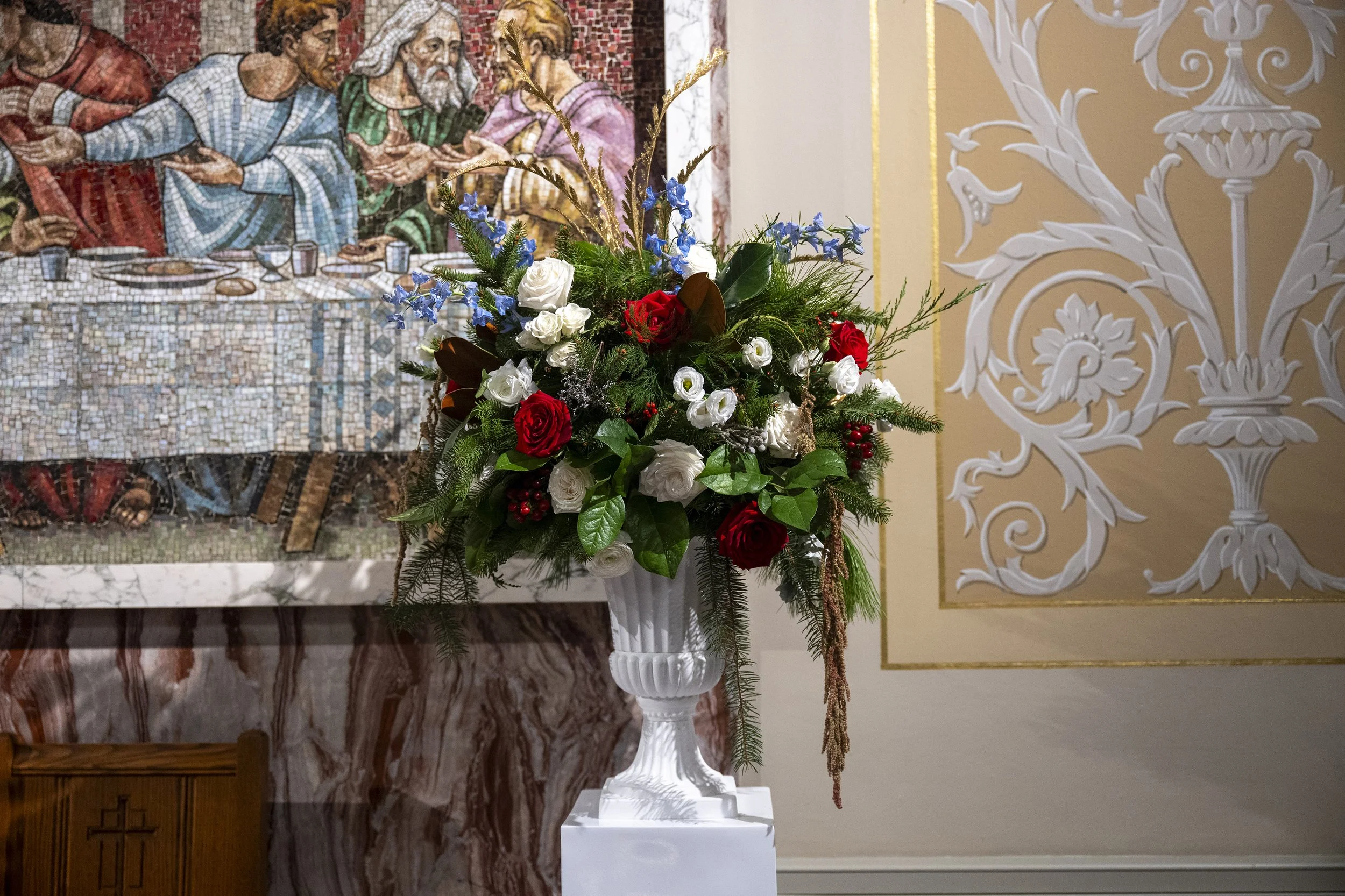 Altar Pedestals Flowers