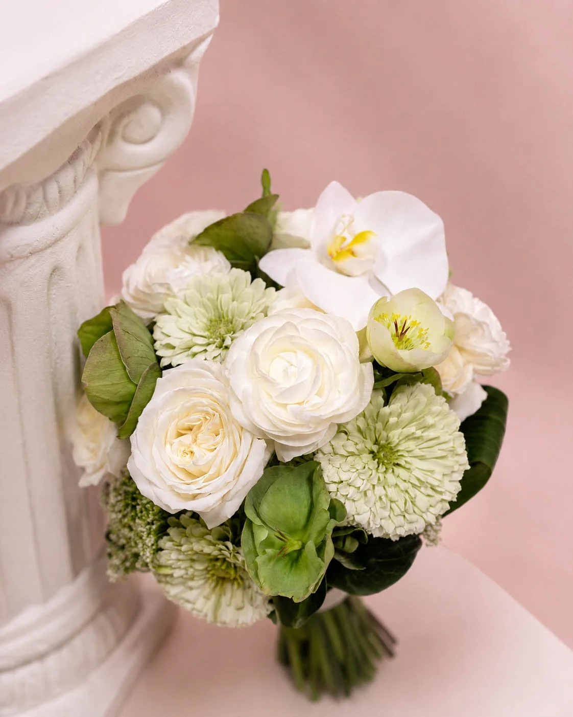 green bridal bouquet