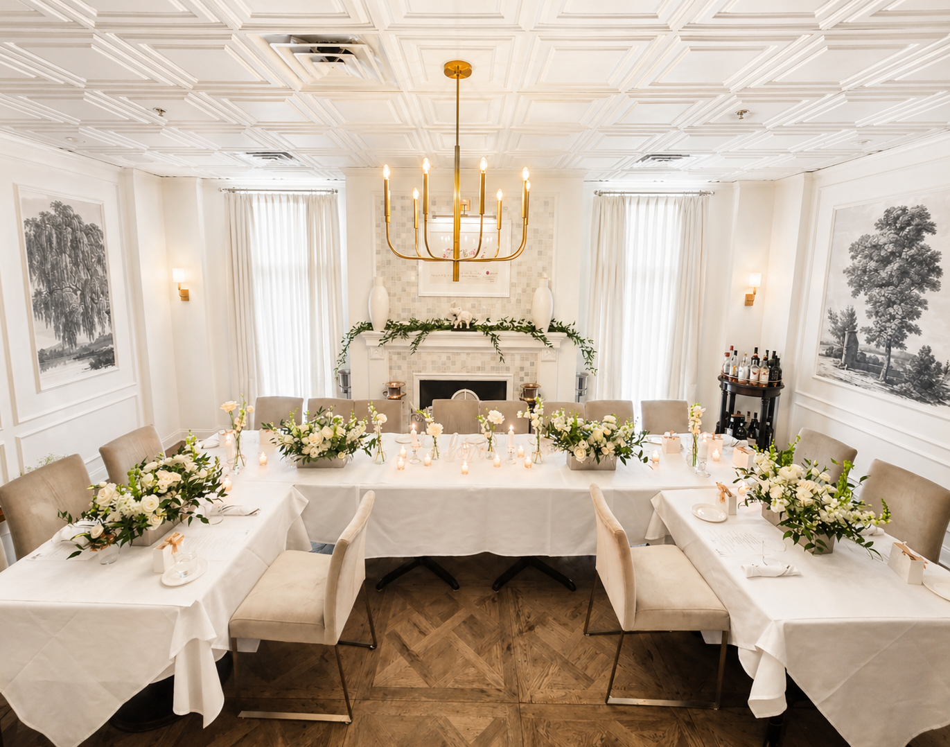 flowers for long tables
