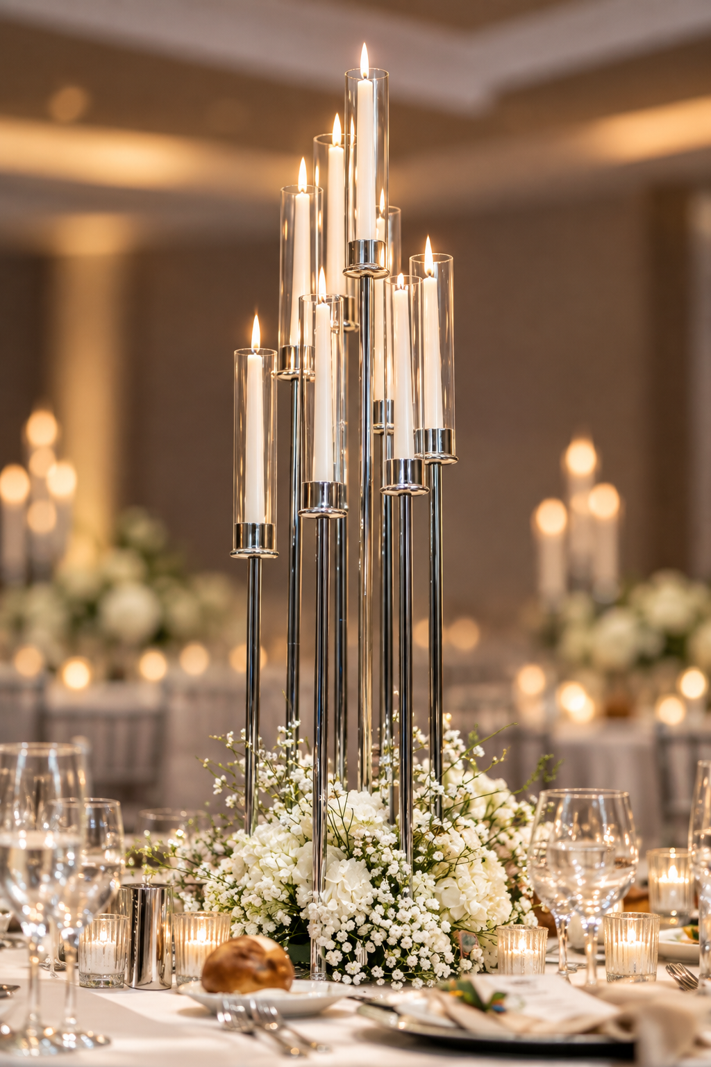 silver candelabra