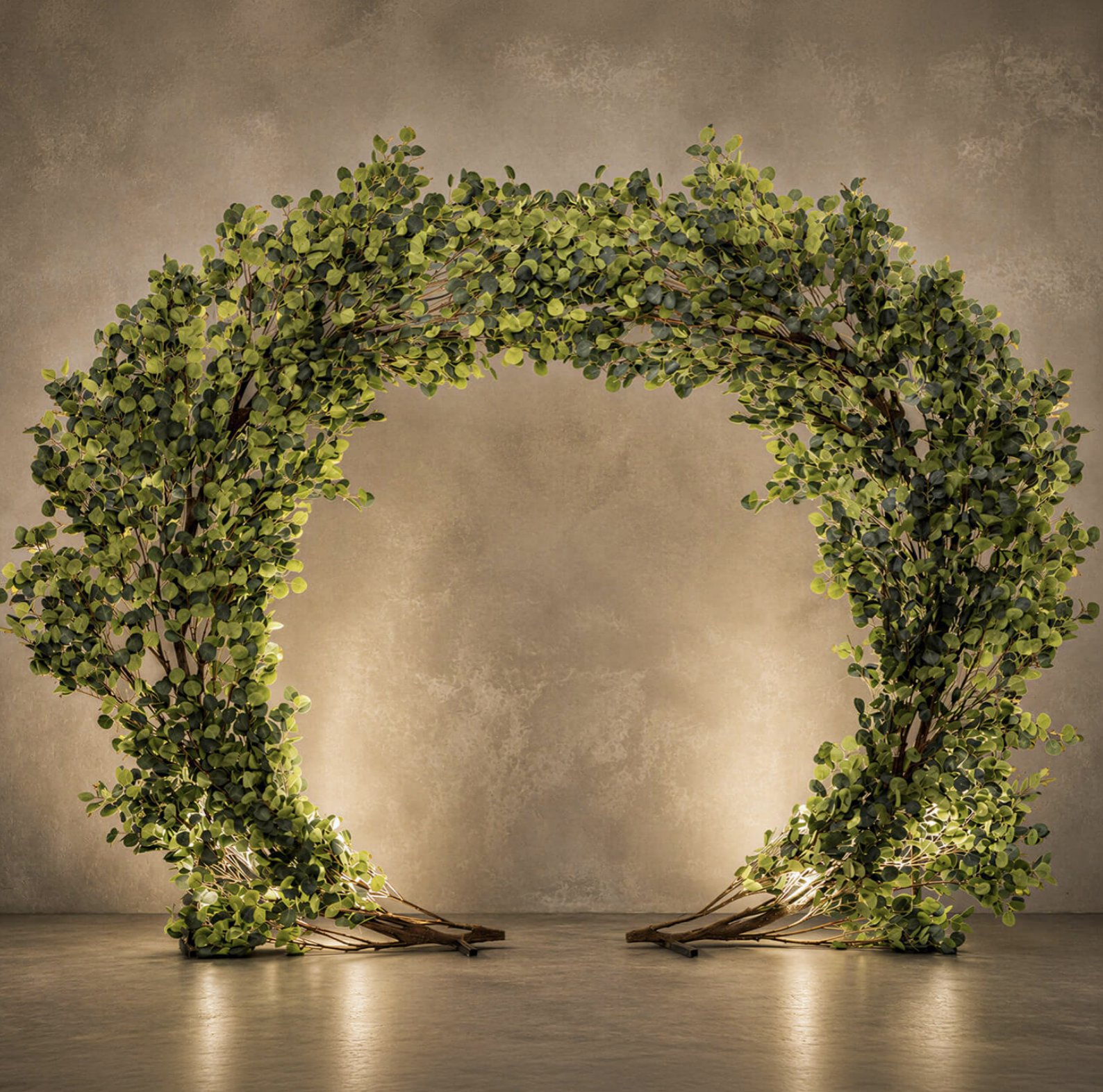 silk green arch