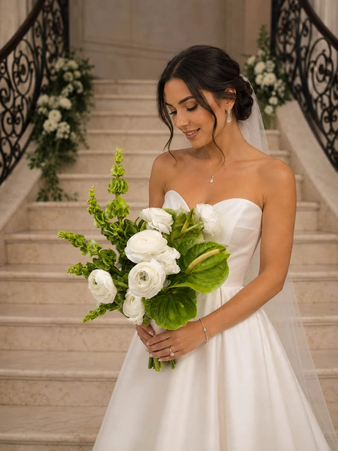green wedding bouquet