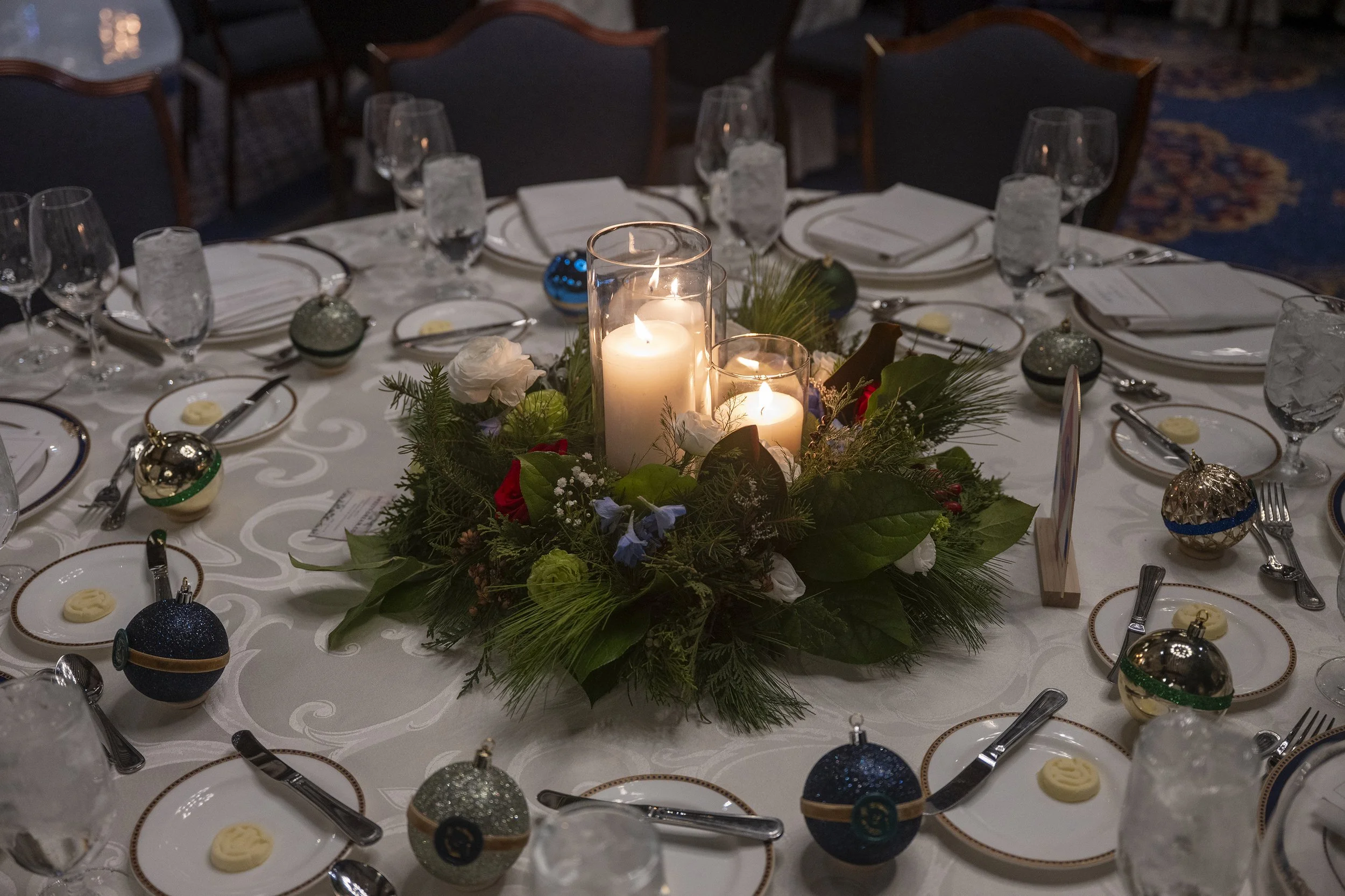 low candle centerpiece