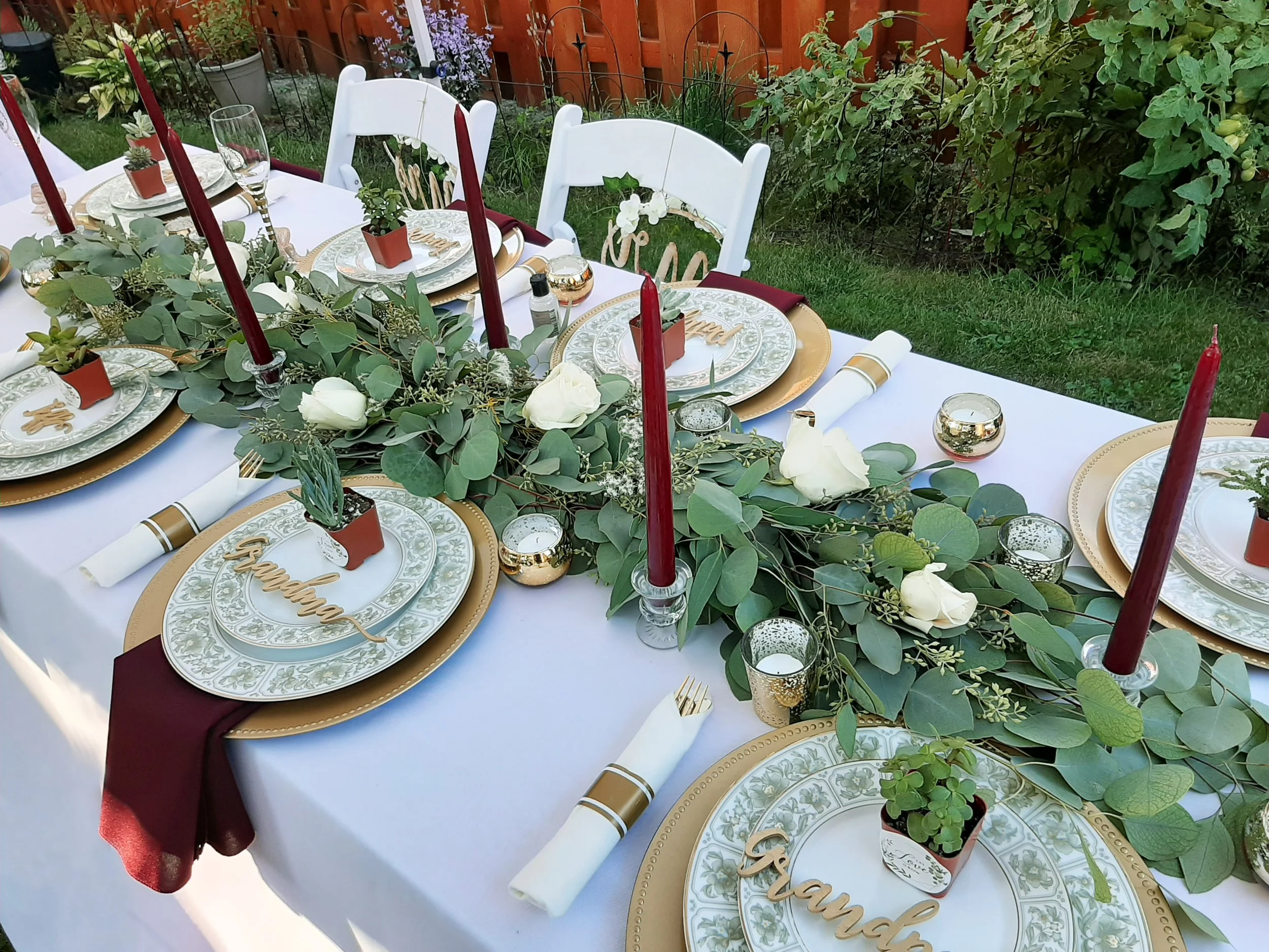 greenery table